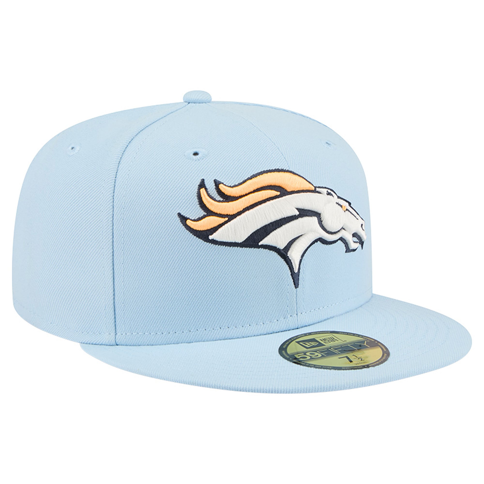 Men's New Era Coastal Blue Denver Broncos 59FIFTY Fitted Hat