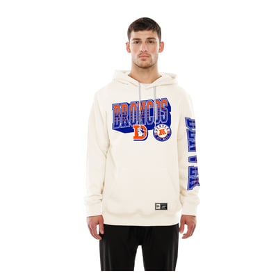 Men's New Era  Cream Denver Broncos Dune Dust Hoodie