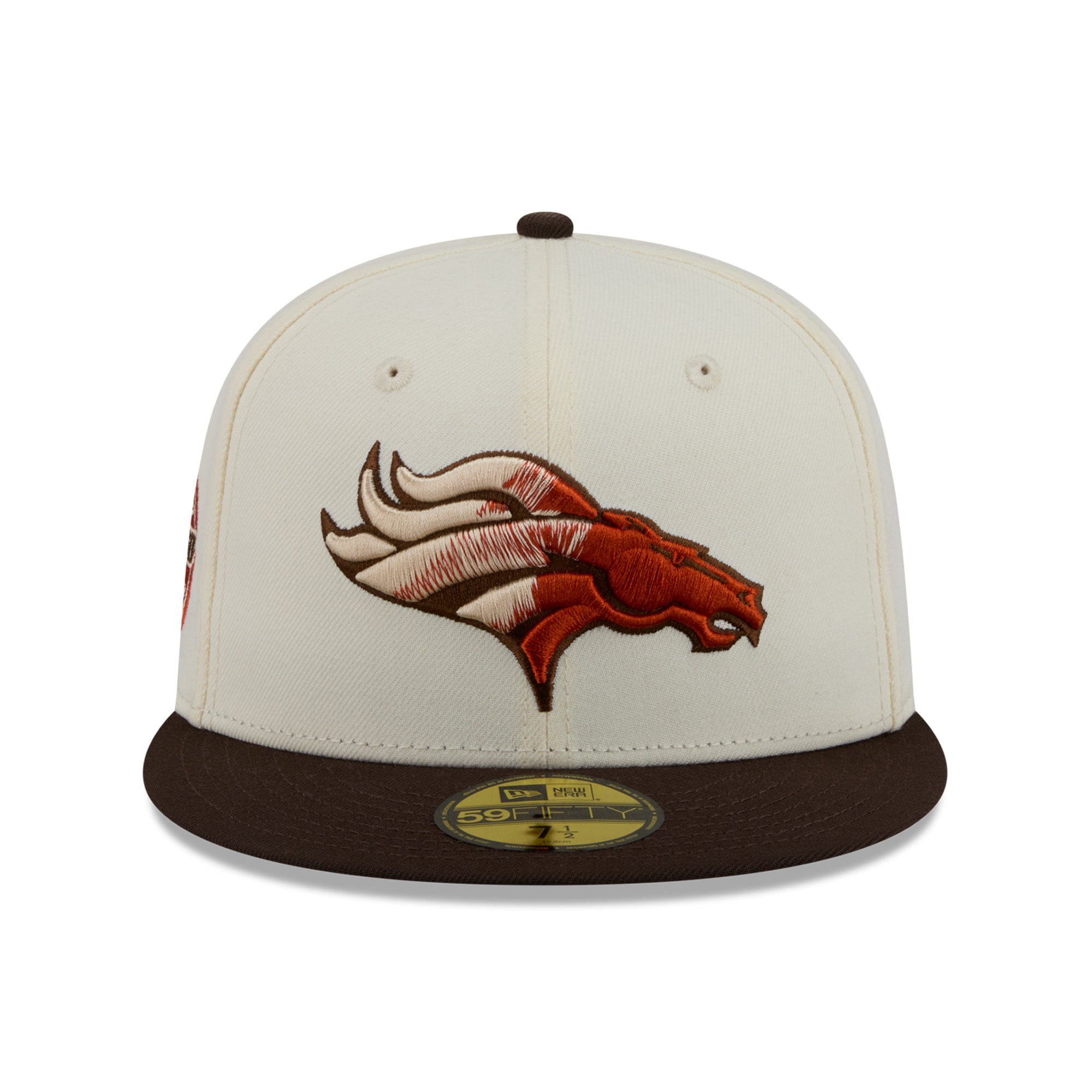 Men's New Era Cream/Brown Denver Broncos Pumpkin Spice 59FIFTY Fitted Hat