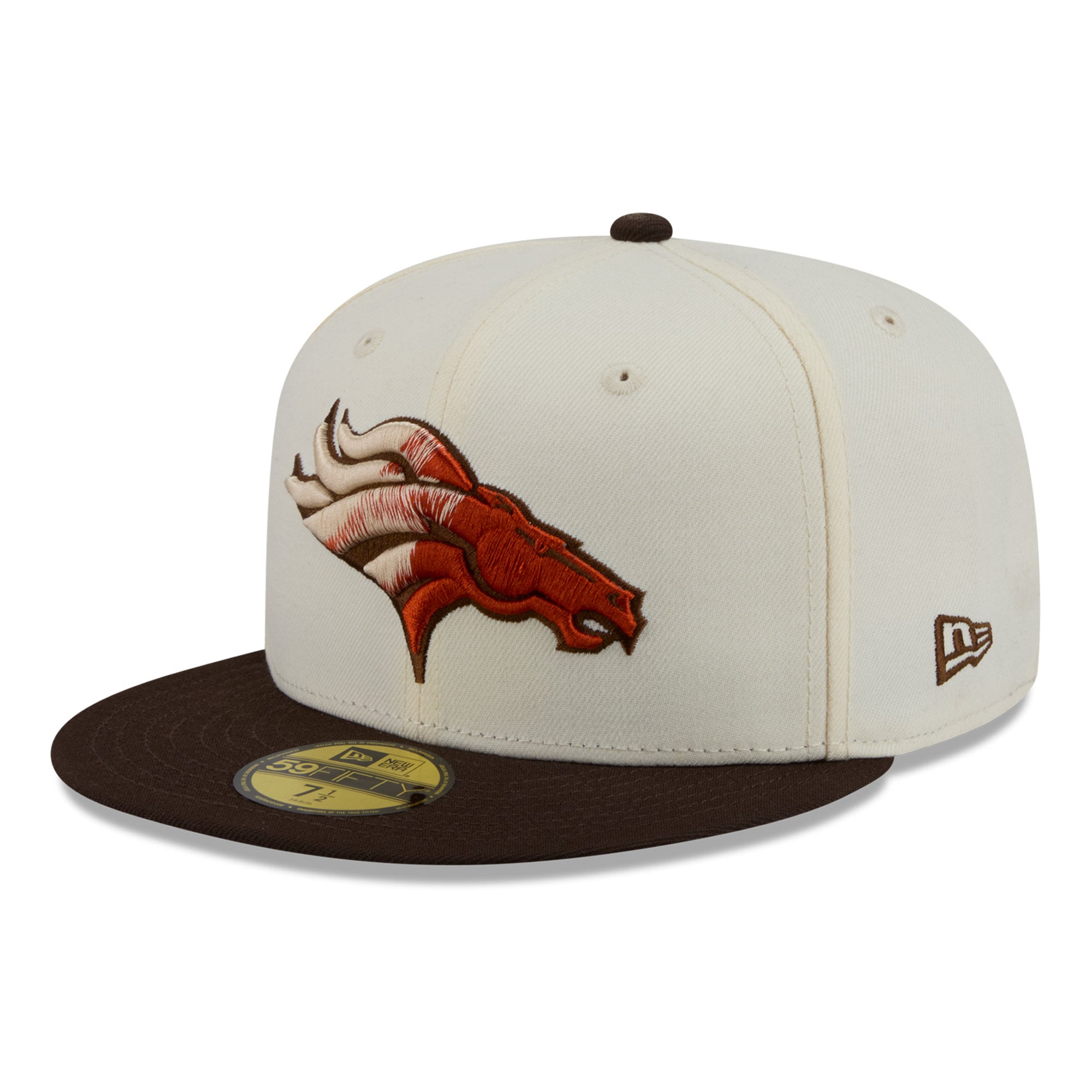Men's New Era Cream/Brown Denver Broncos Pumpkin Spice 59FIFTY Fitted Hat