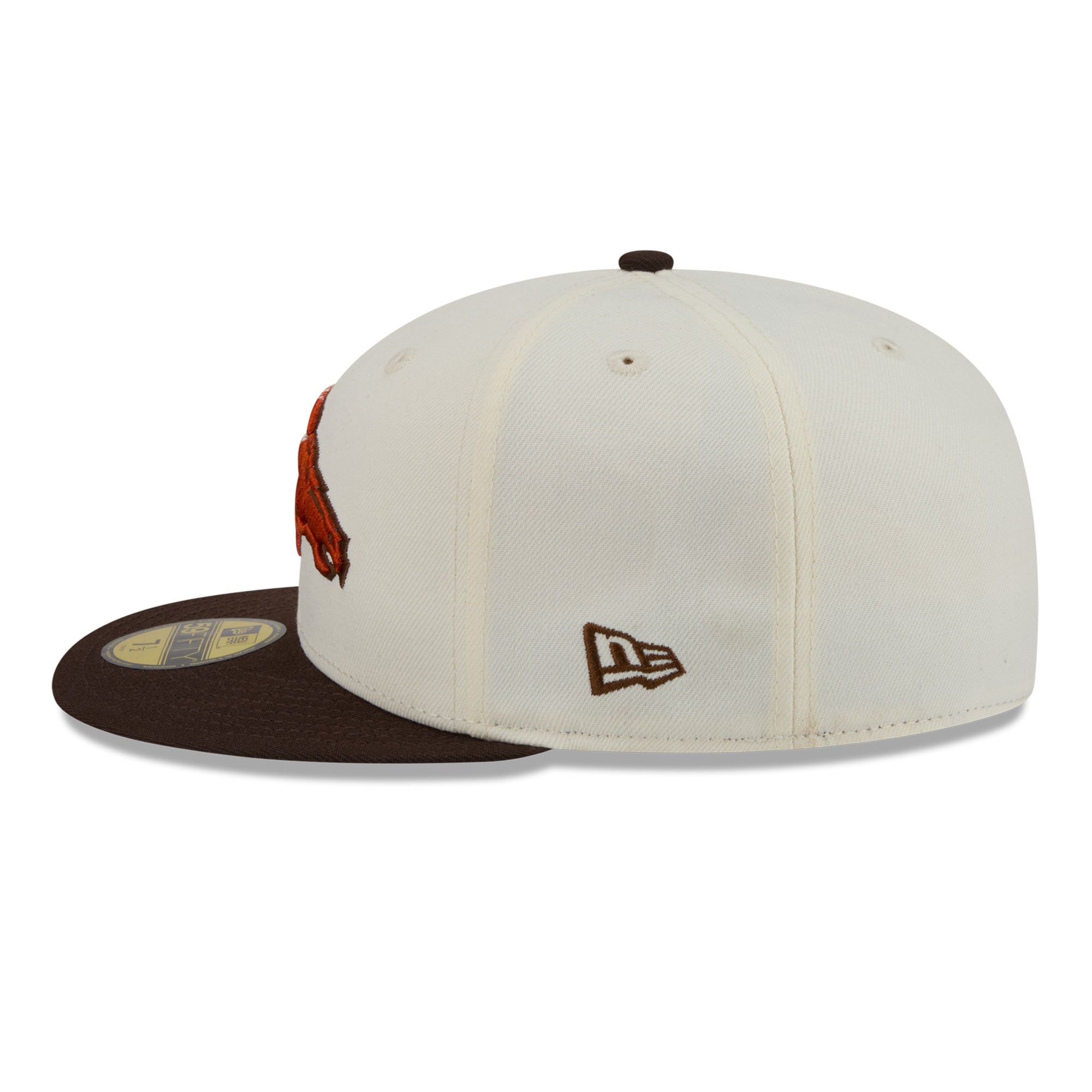 Men's New Era Cream/Brown Denver Broncos Pumpkin Spice 59FIFTY Fitted Hat