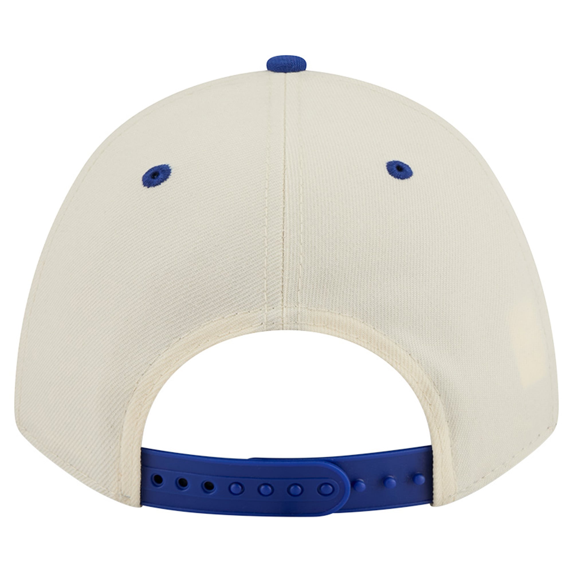 Men's New Era Cream/Royal Denver Broncos Throwback Arch 9FORTY A-Frame M-Crown Adjustable Hat