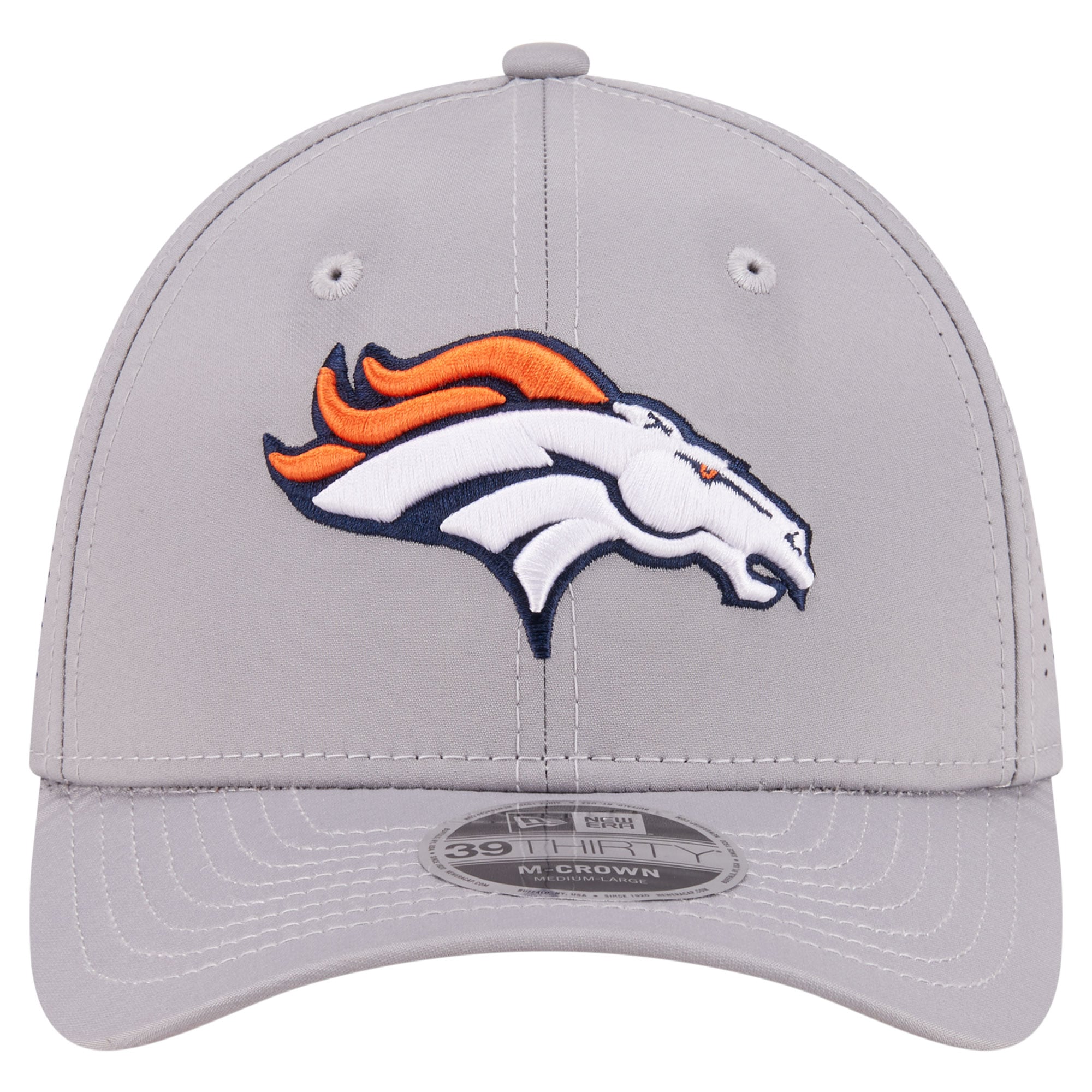 Men's New Era Gray Denver Broncos 39THIRTY M-Crown Stretch Hat