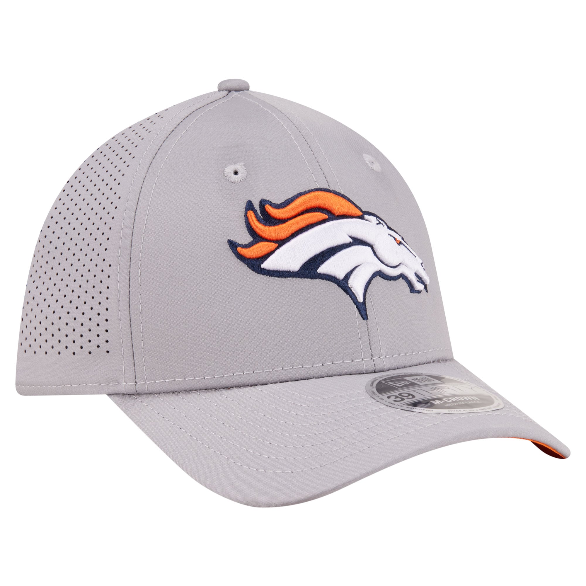 Men's New Era Gray Denver Broncos 39THIRTY M-Crown Stretch Hat
