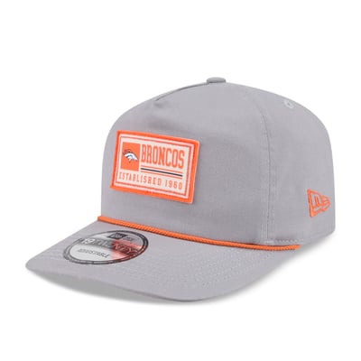 Denver Broncos New Era Patch 19TWENTY Adjustable Hat - Gray