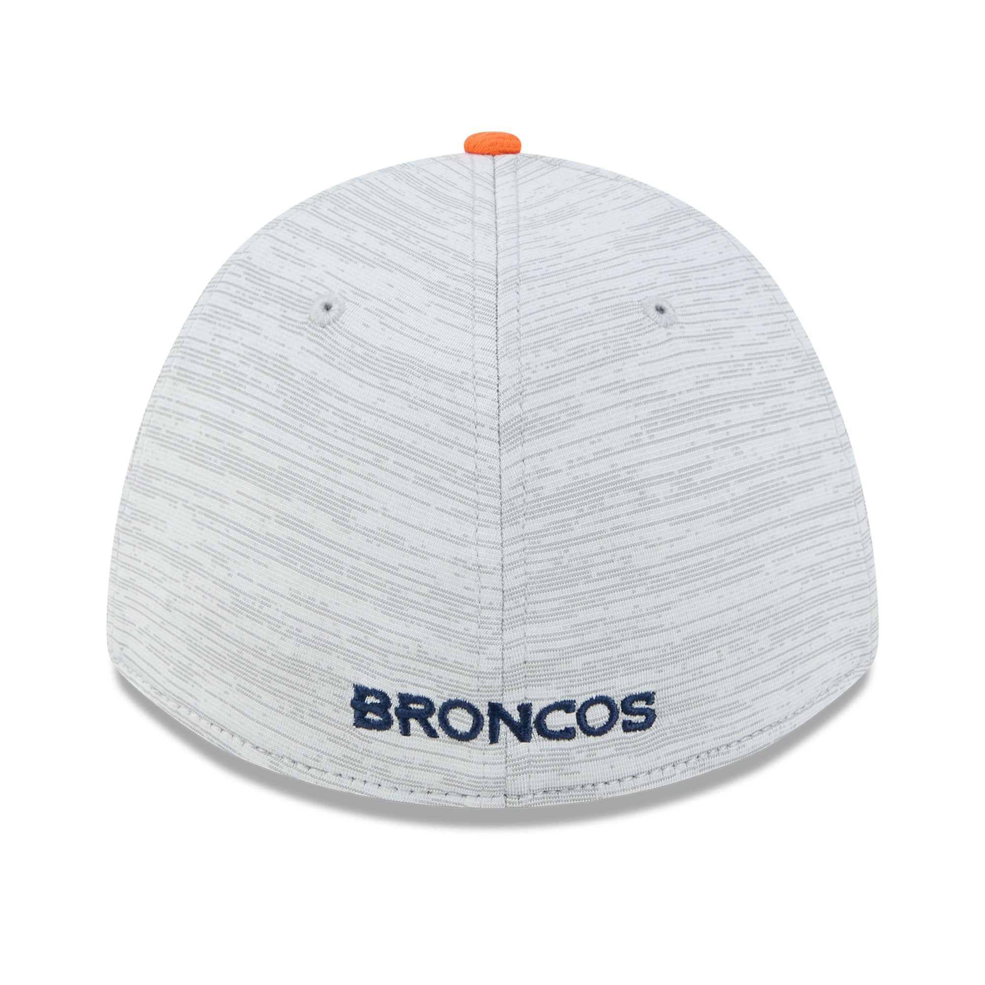 Casquette New Era Flex grise et orange Denver Broncos Tech M-Crown A-Frame 39THIRTY pour homme