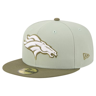 Denver Broncos New Era Color Pack 59FIFTY Fitted Hat - Light Green/Olive