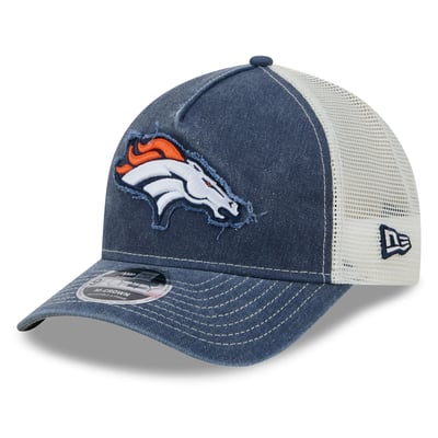  Denver Broncos New Era Fan 9FORTY A-Frame Trucker Adjustable Hat - Navy