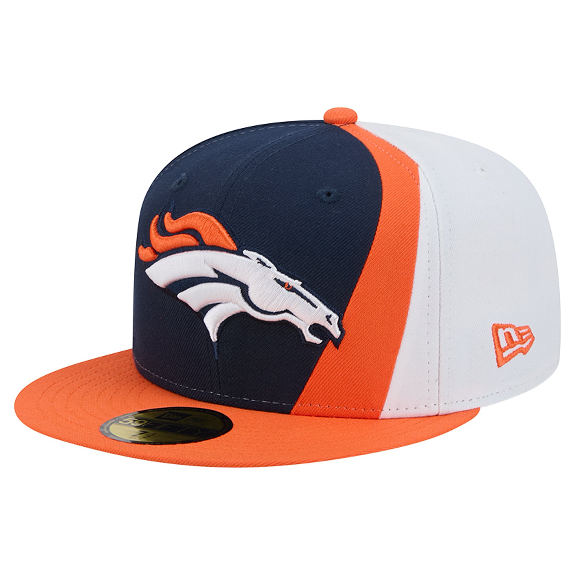 Men's New Era Navy/Orange Denver Broncos Shock 59FIFTY Fitted Hat