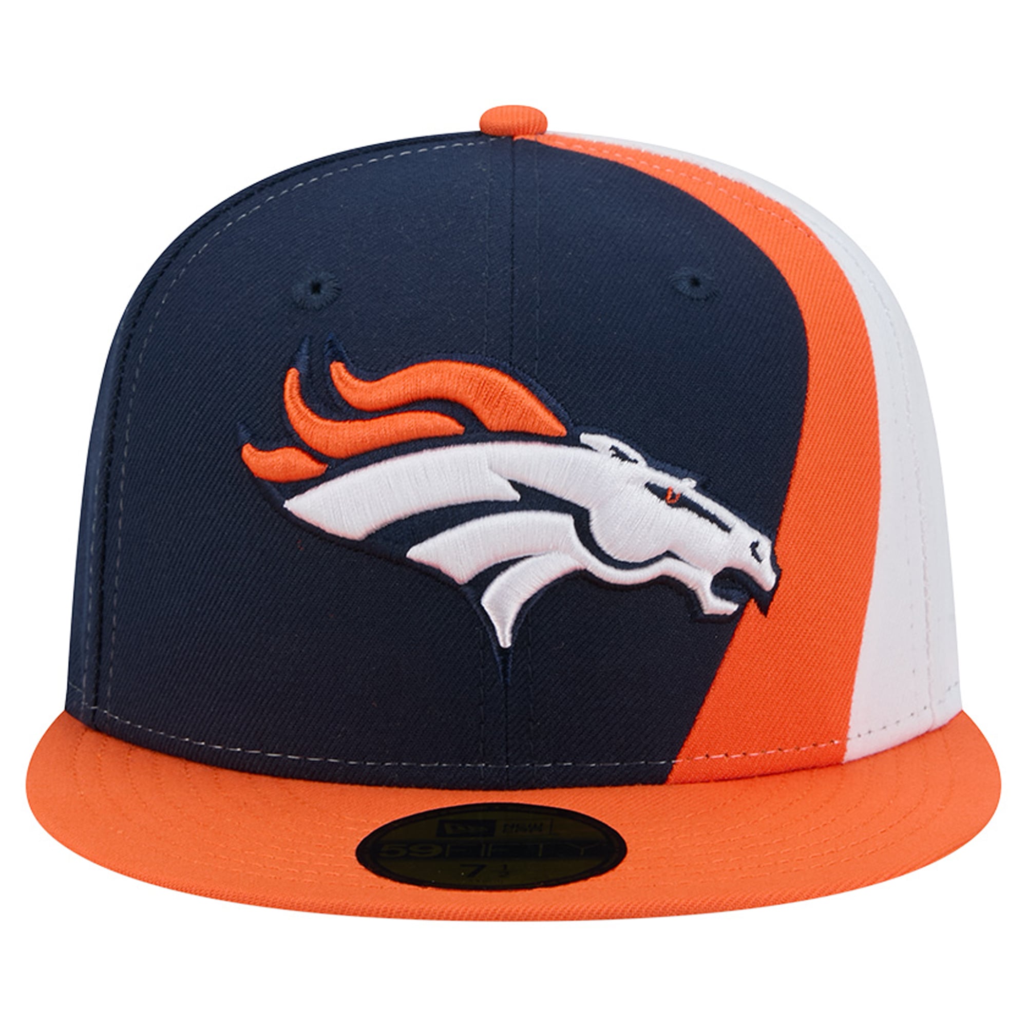 Men's New Era Navy/Orange Denver Broncos Shock 59FIFTY Fitted Hat