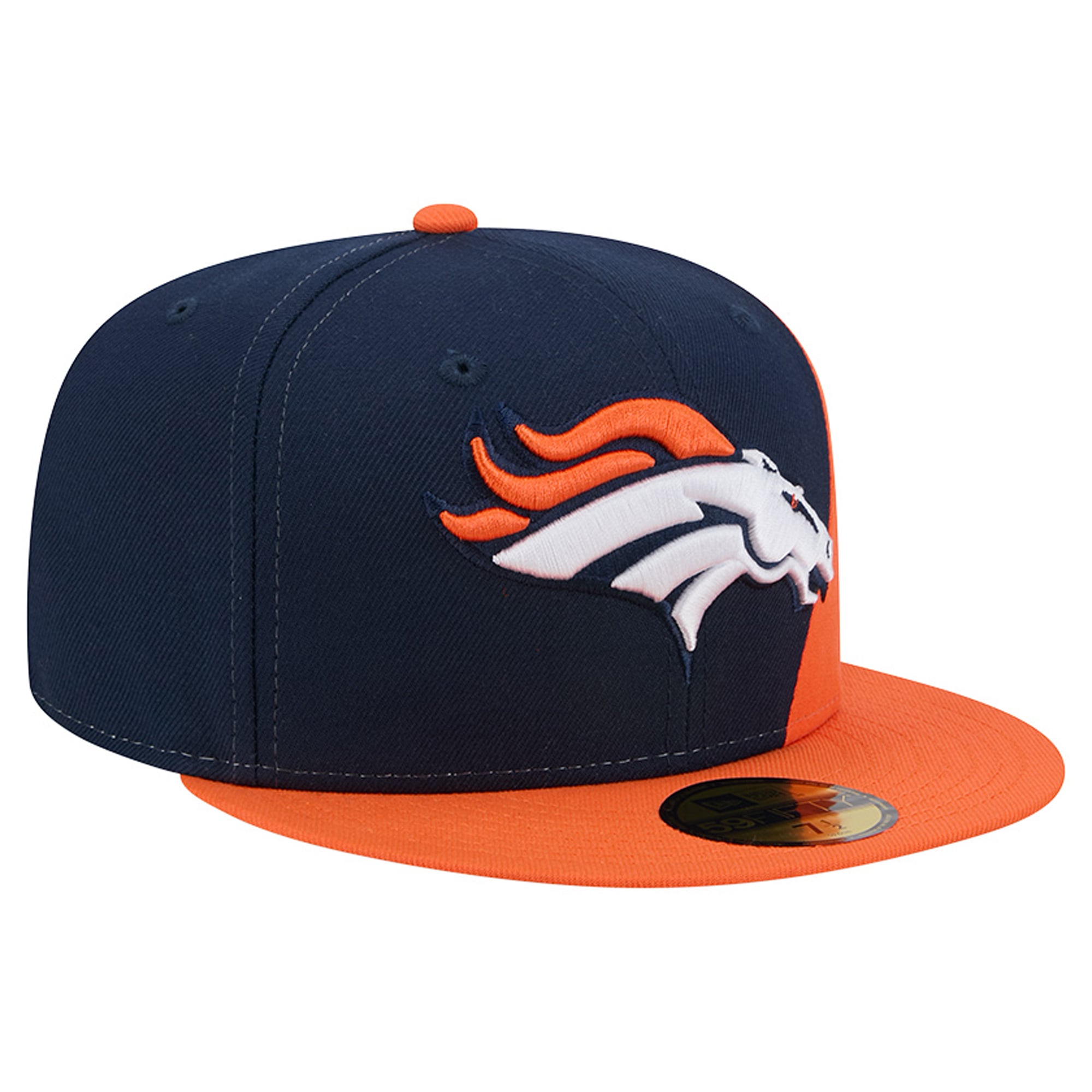 Men's New Era Navy/Orange Denver Broncos Shock 59FIFTY Fitted Hat