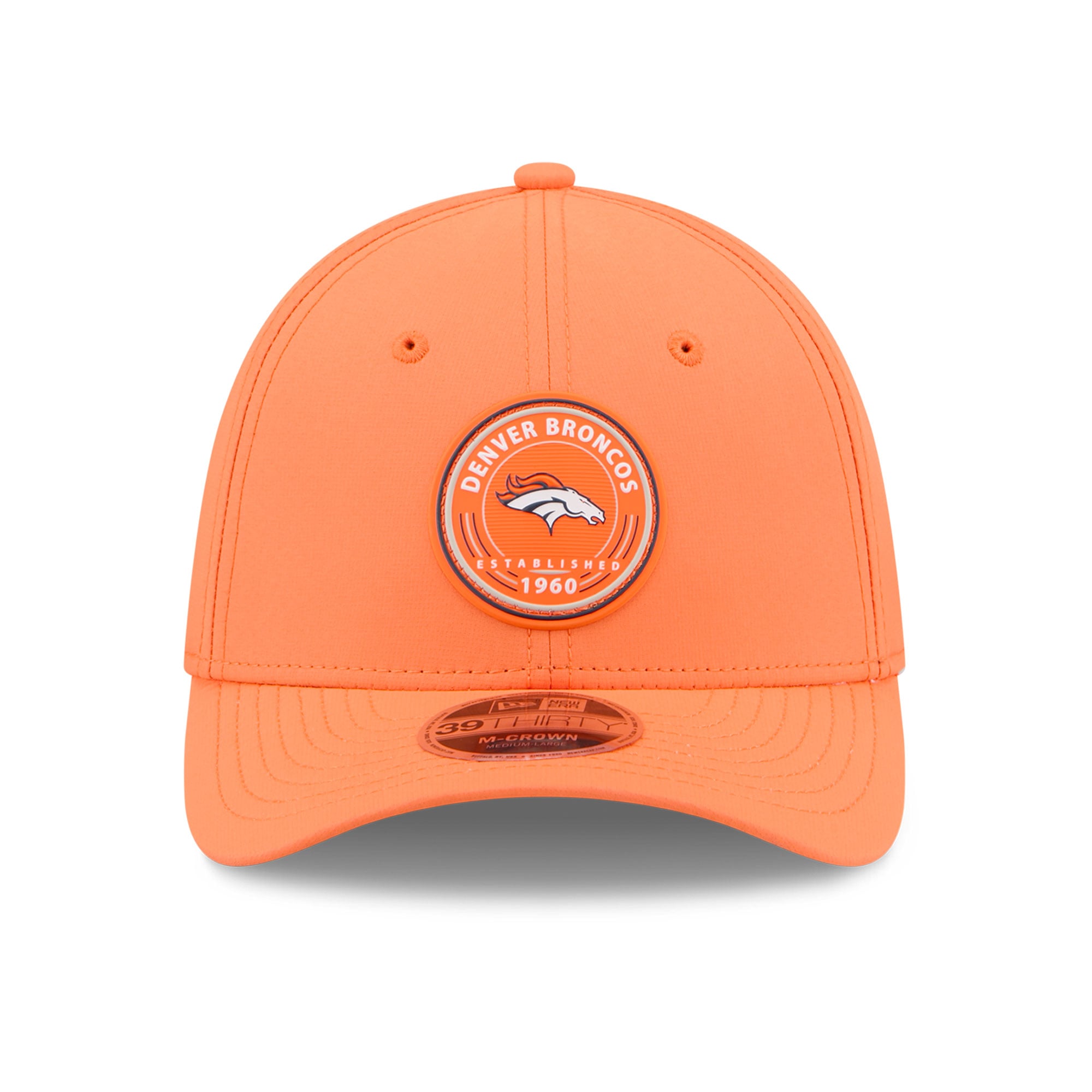 Casquette New Era orange Denver Broncos 39THIRTY M-Crown Flex pour homme
