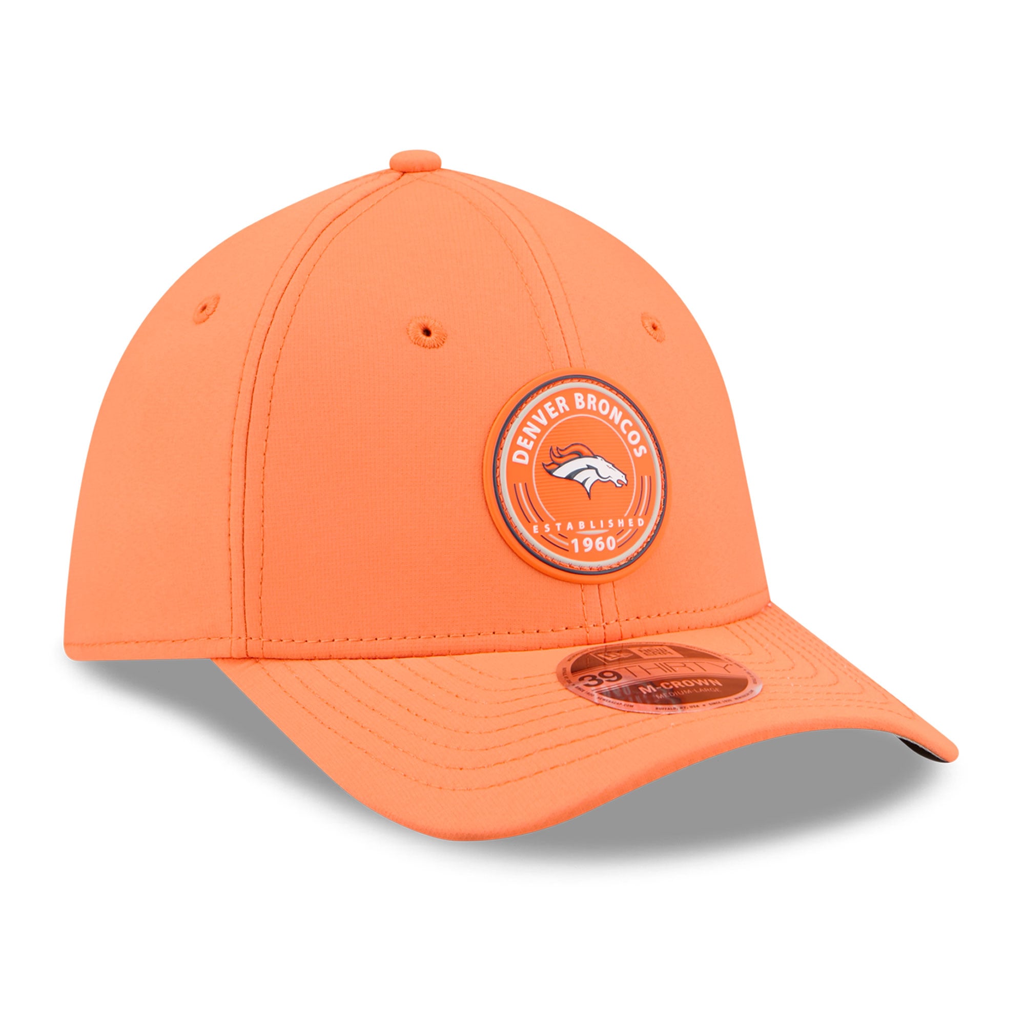 Casquette New Era orange Denver Broncos 39THIRTY M-Crown Flex pour homme