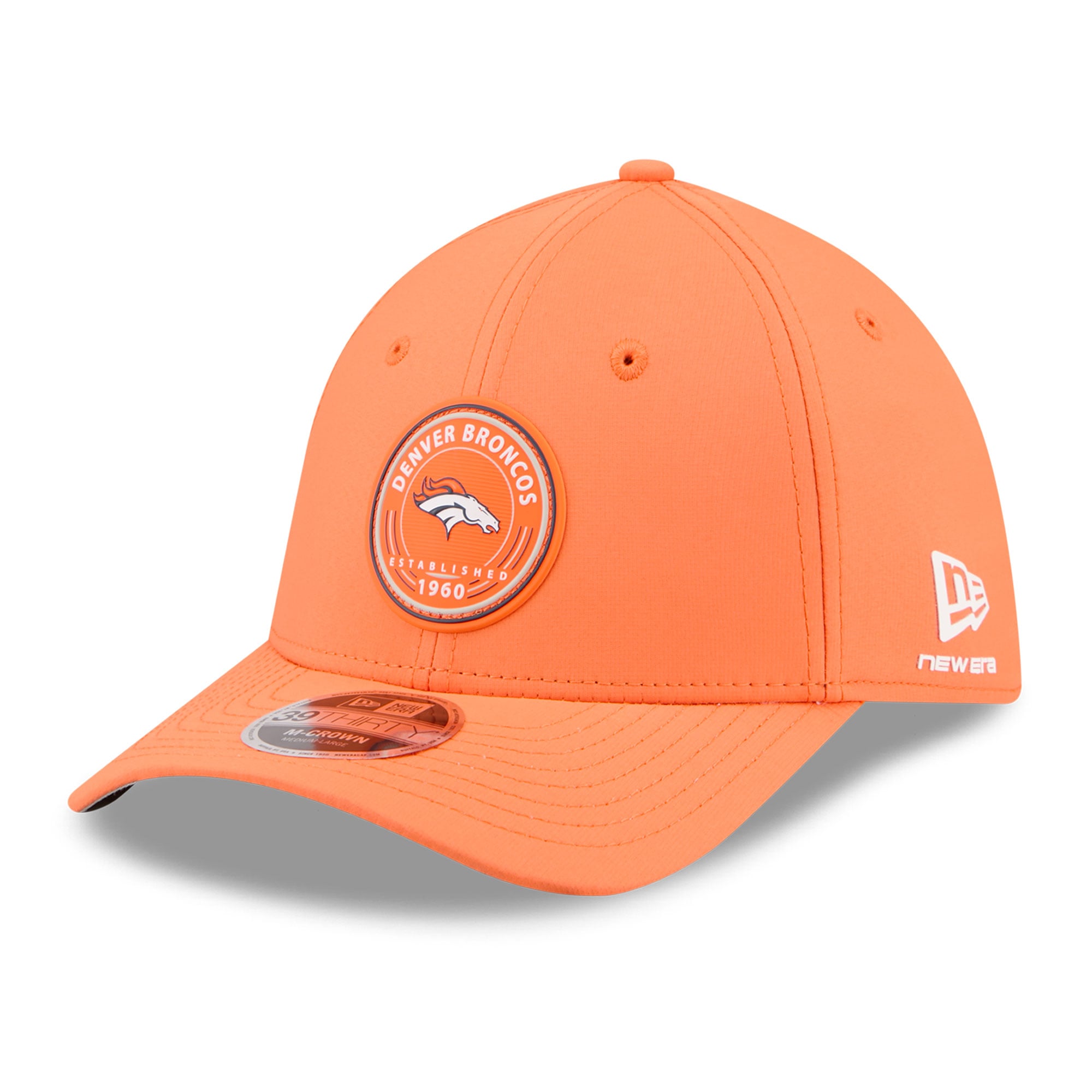 Casquette New Era orange Denver Broncos 39THIRTY M-Crown Flex pour homme