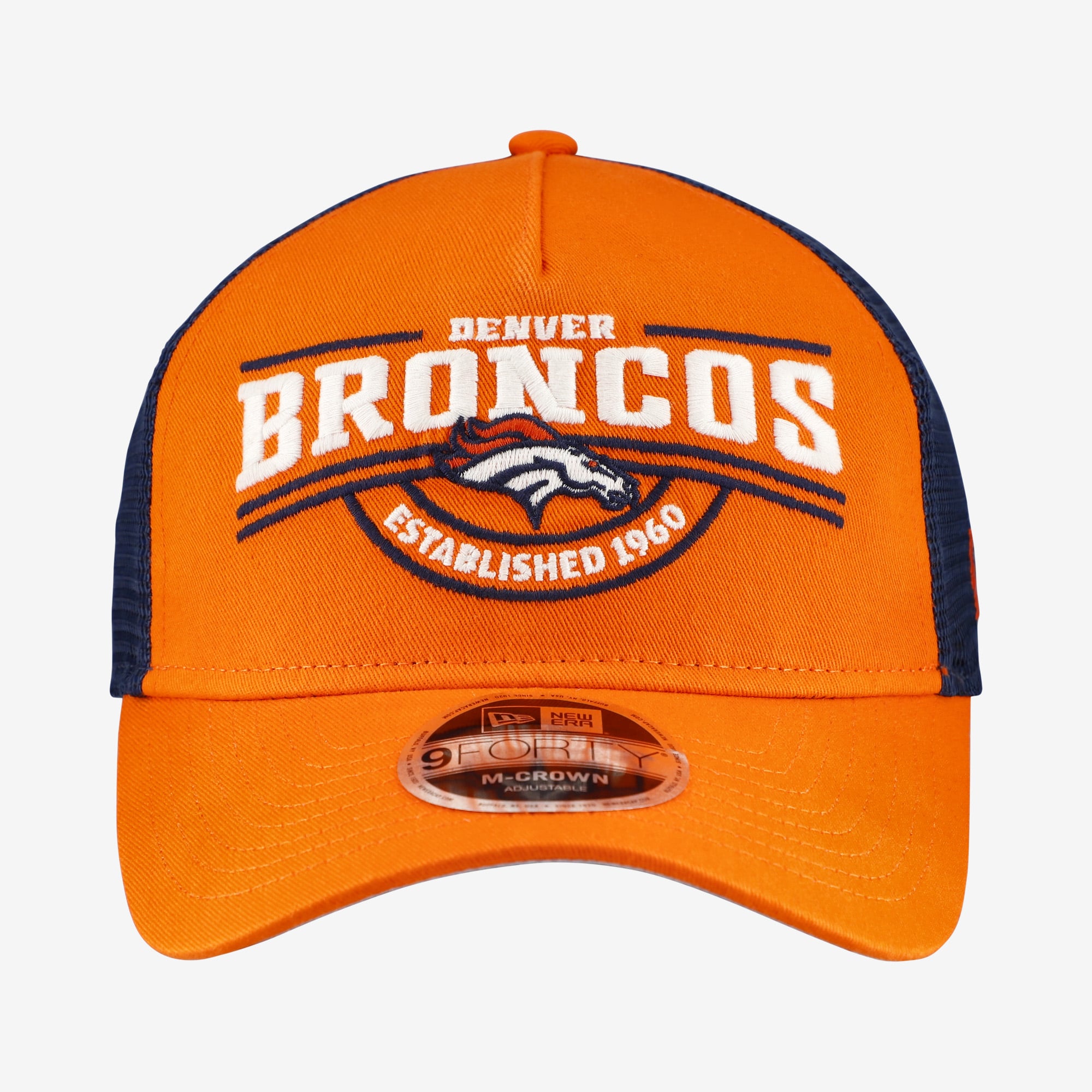 Casquette ajustable New Era orange Denver Broncos 9FORTY pour homme