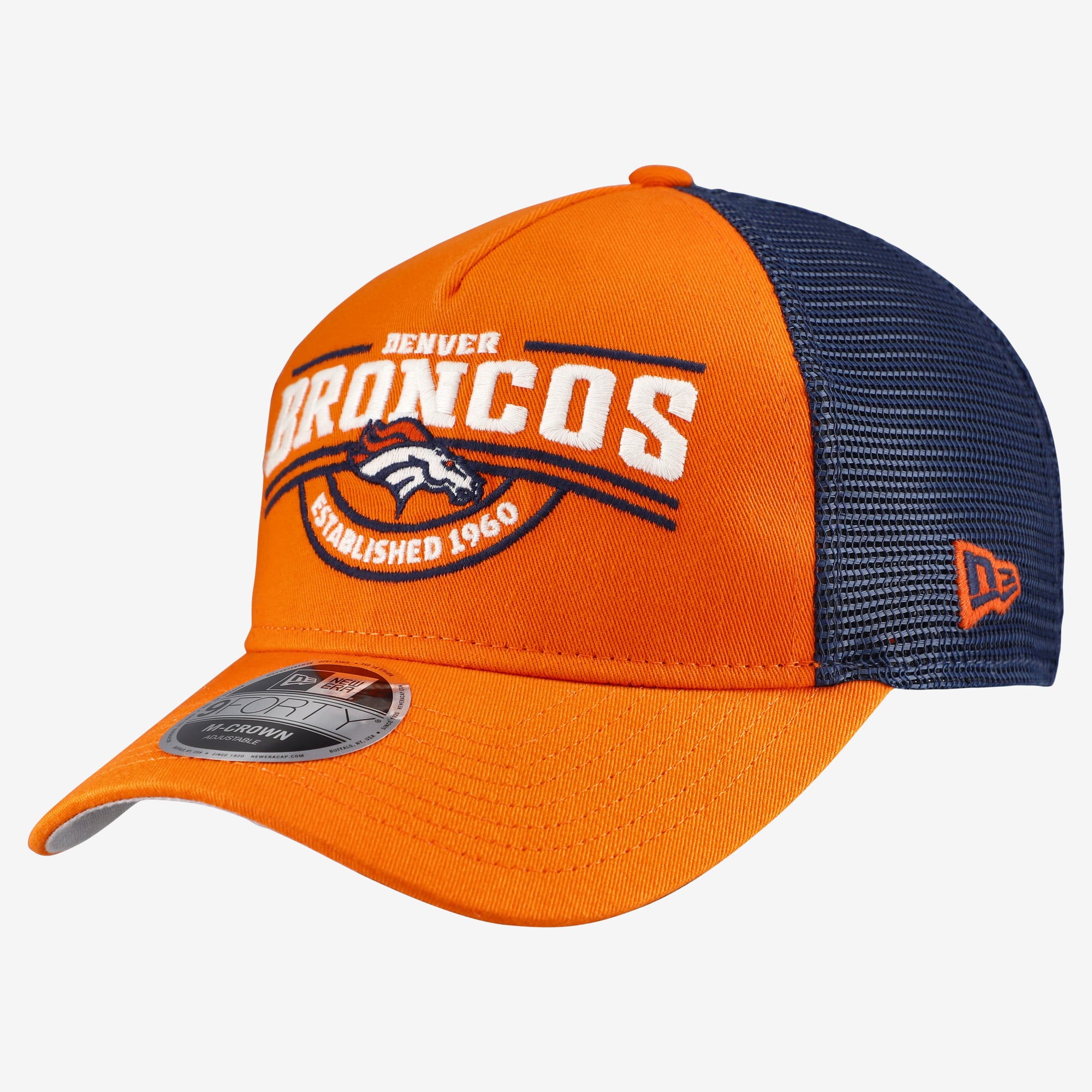 Casquette ajustable New Era orange Denver Broncos 9FORTY pour homme
