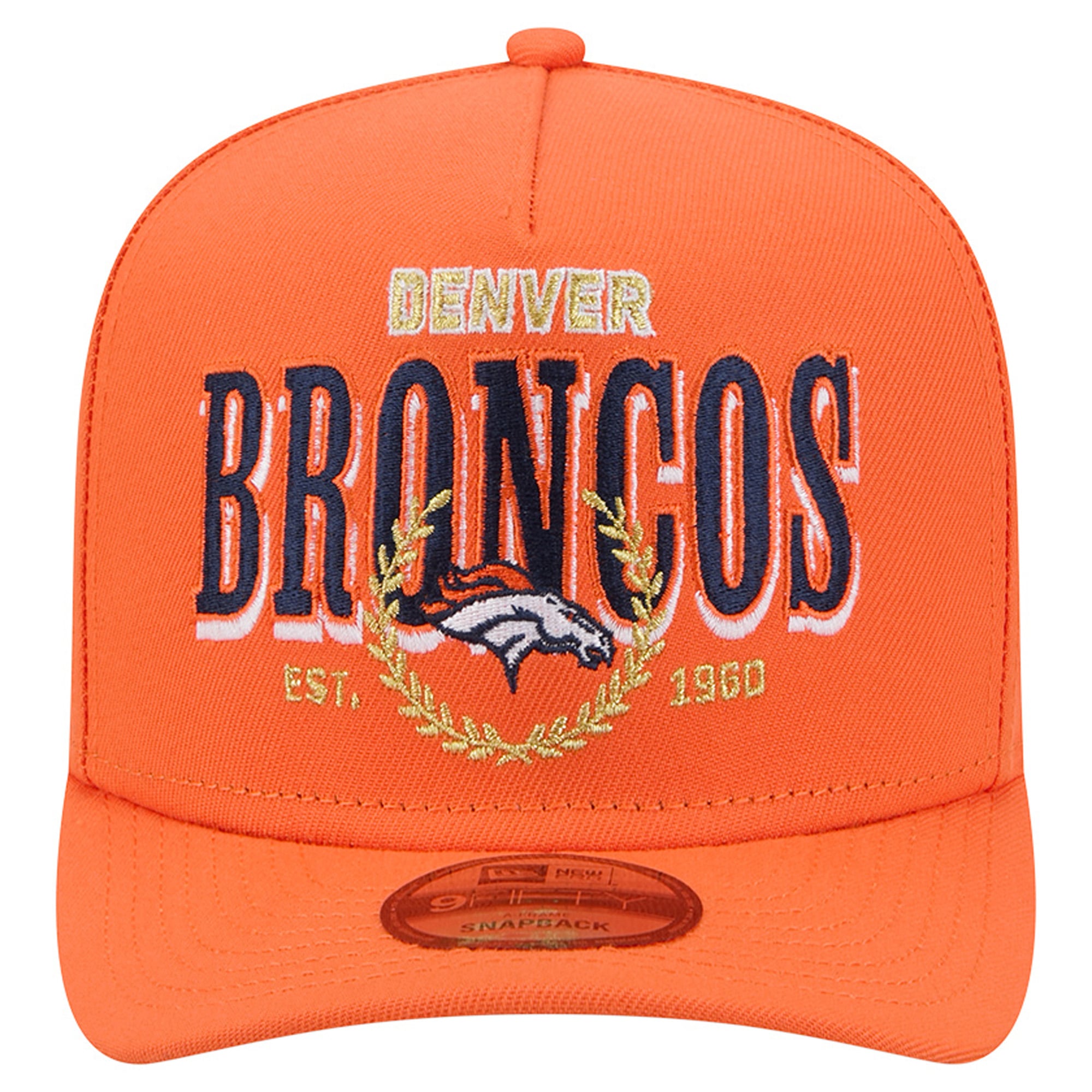 Casquette snapback New Era 9FIFTY Laurel A-Frame orange Denver Broncos pour homme