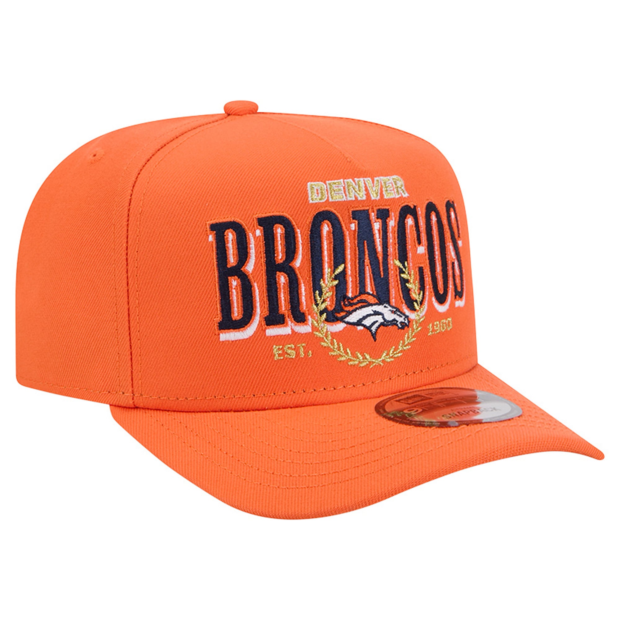 Casquette snapback New Era 9FIFTY Laurel A-Frame orange Denver Broncos pour homme