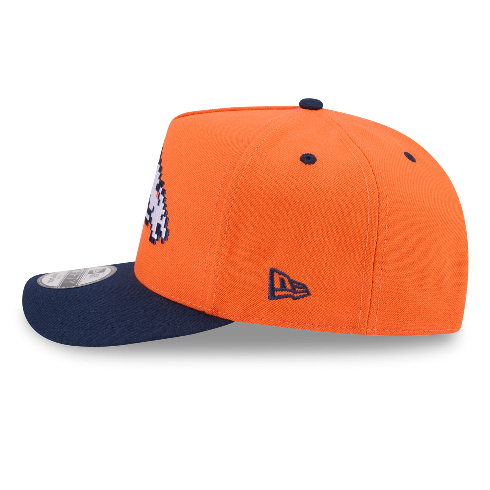Men's New Era Orange Denver Broncos Pixel A-Frame 9FIFTY Snapback Hat