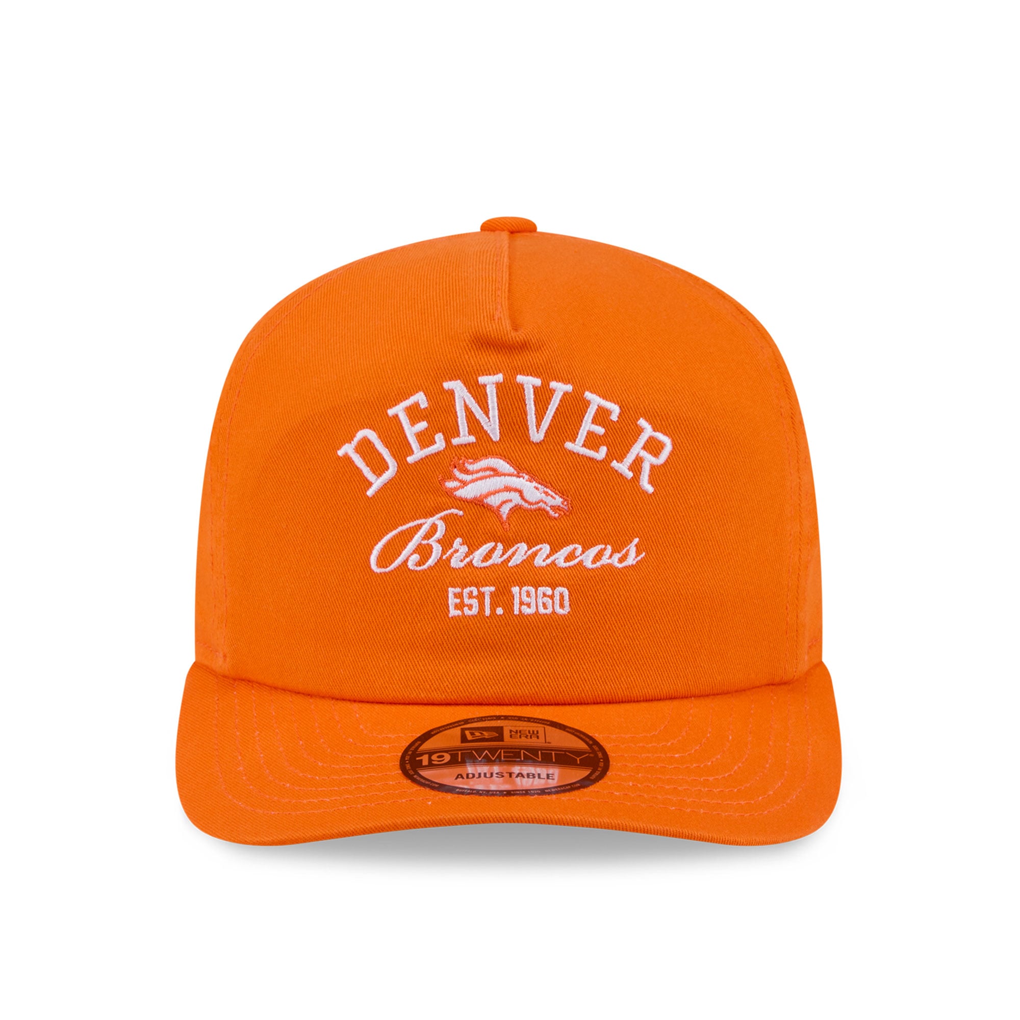 Casquette ajustable New Era orange Denver Broncos Stacked 19TWENTY pour homme