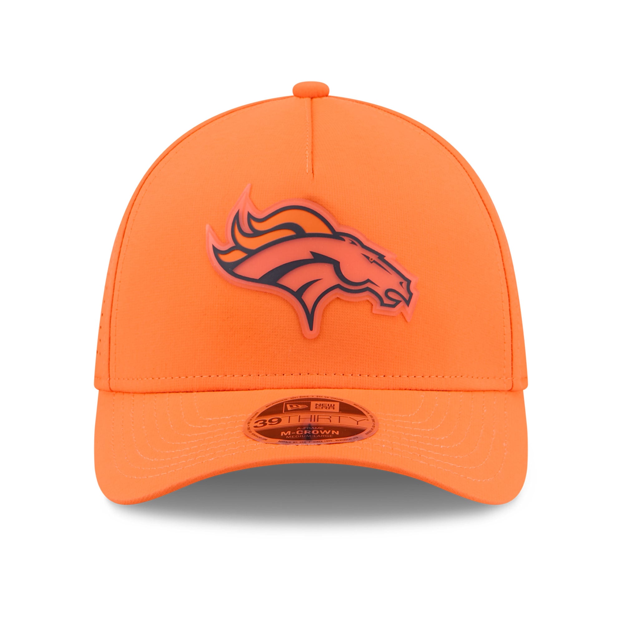 Casquette New Era orange Denver Broncos Tonal 39THIRTY A-Frame Flex pour homme