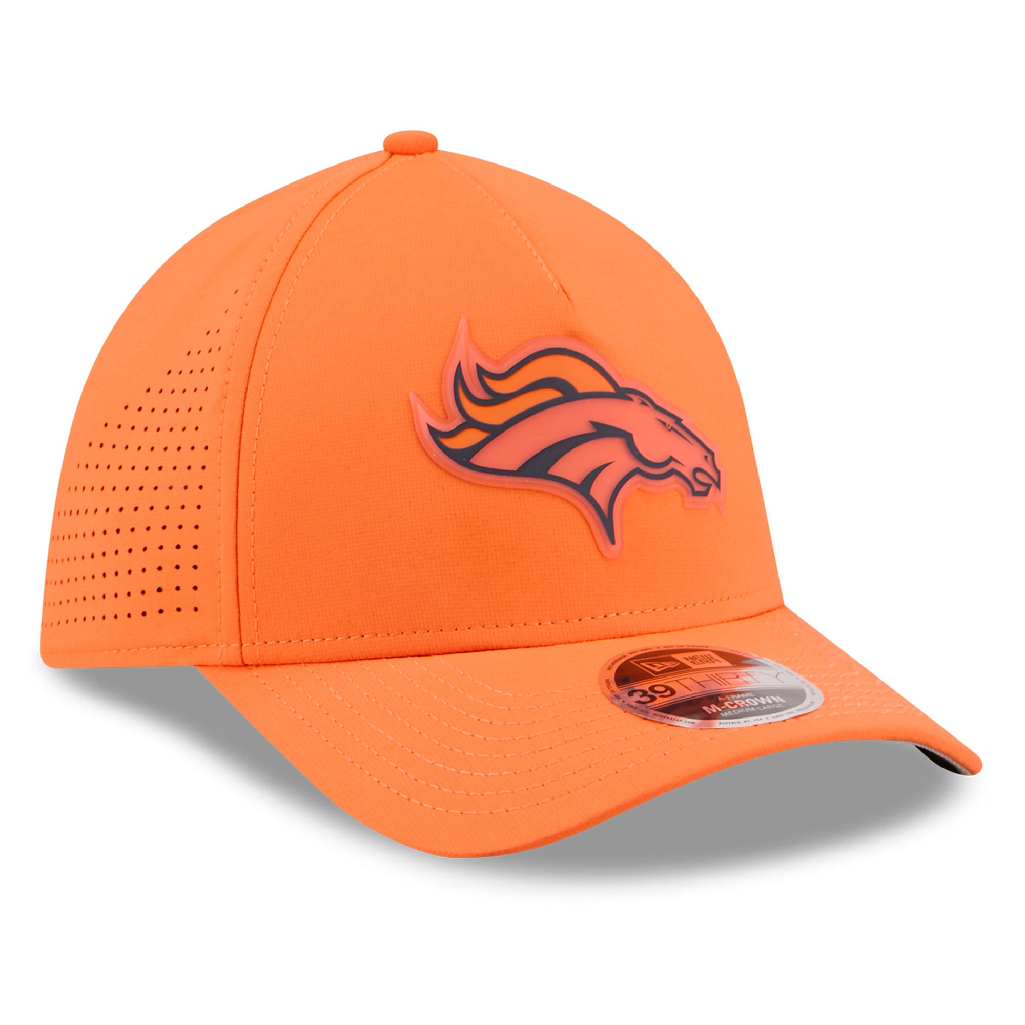 Casquette New Era orange Denver Broncos Tonal 39THIRTY A-Frame Flex pour homme