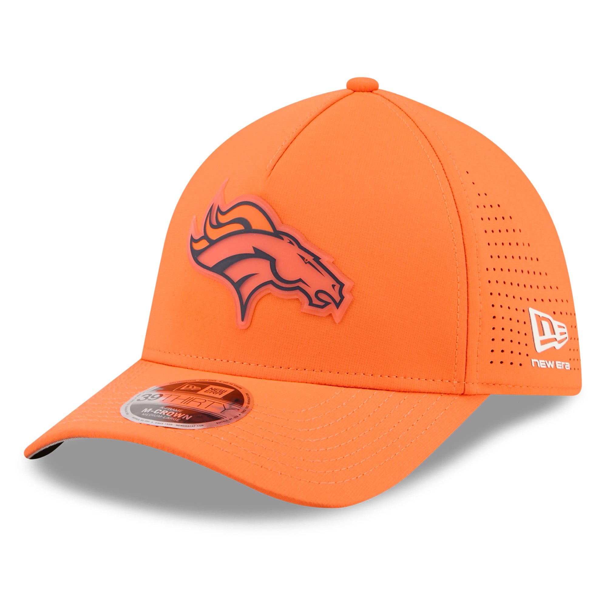 Casquette New Era orange Denver Broncos Tonal 39THIRTY A-Frame Flex pour homme