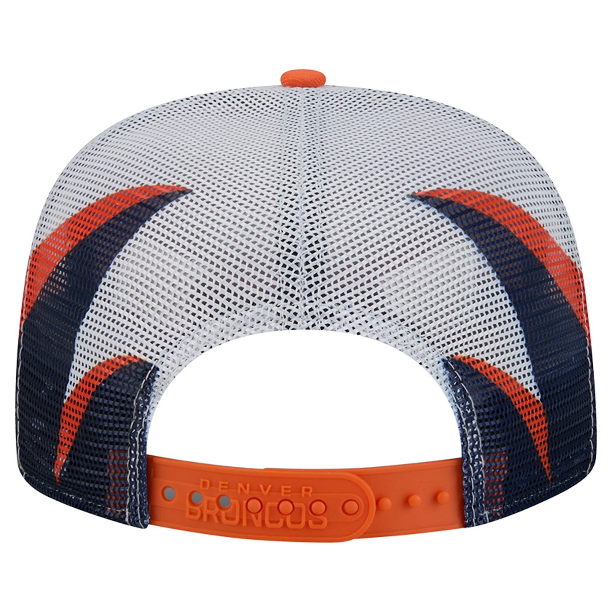 Casquette trucker New Era 9FIFTY Snapback orange/marine Denver Broncos pour homme