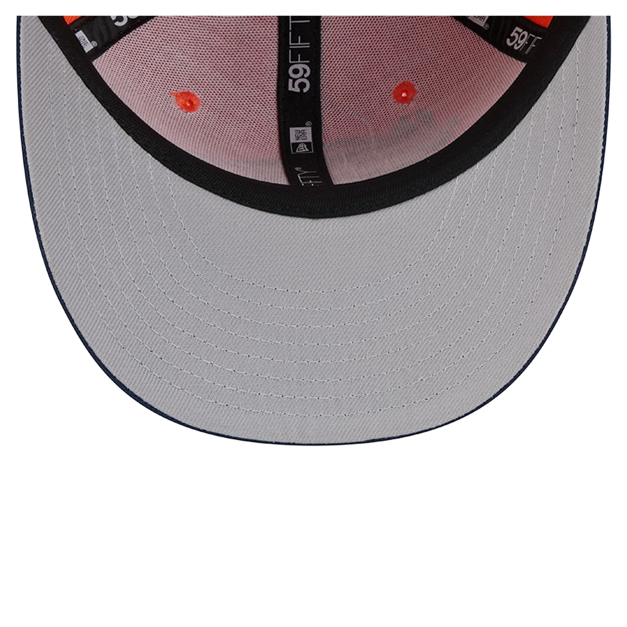 Men's New Era Orange/Navy Denver Broncos Pixel Curved 59FIFTY Fitted Hat