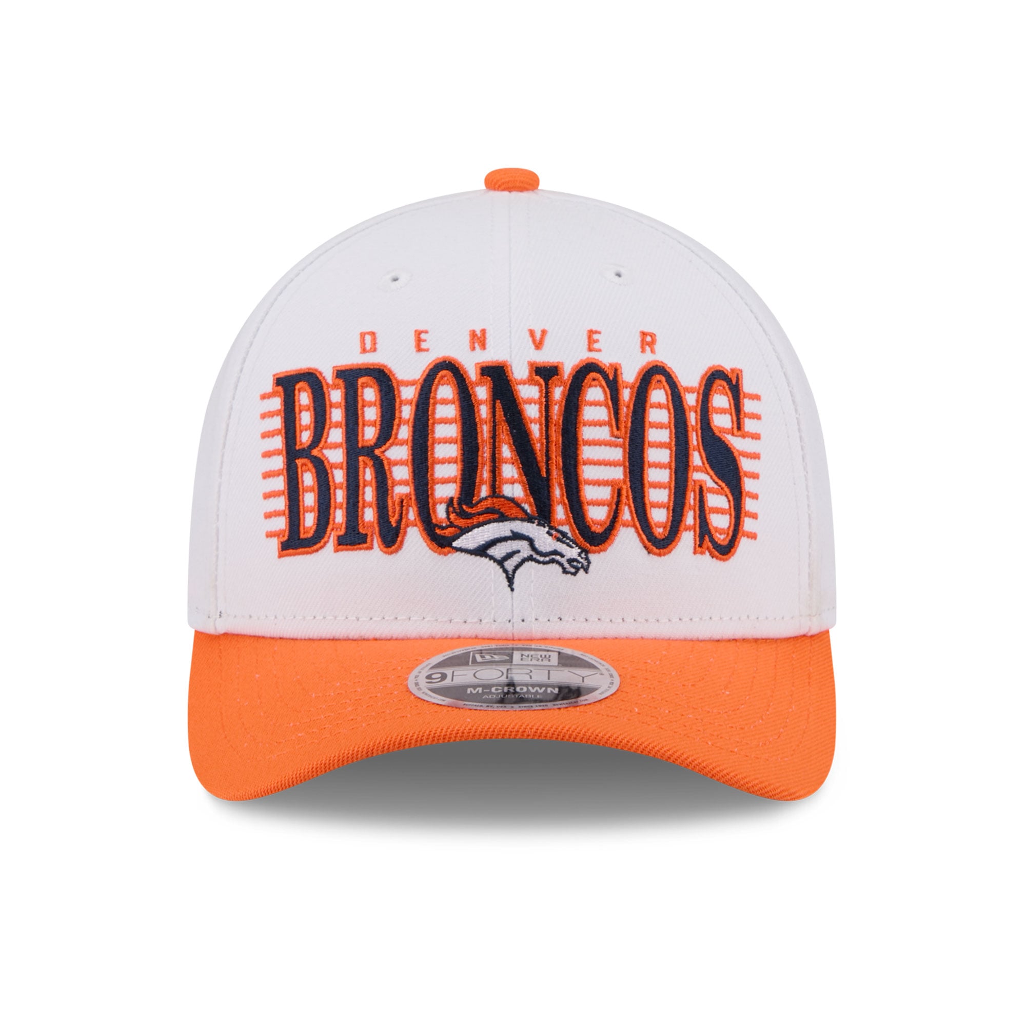 Casquette ajustable New Era blanche Denver Broncos Loyal 9FORTY M-Crown pour homme
