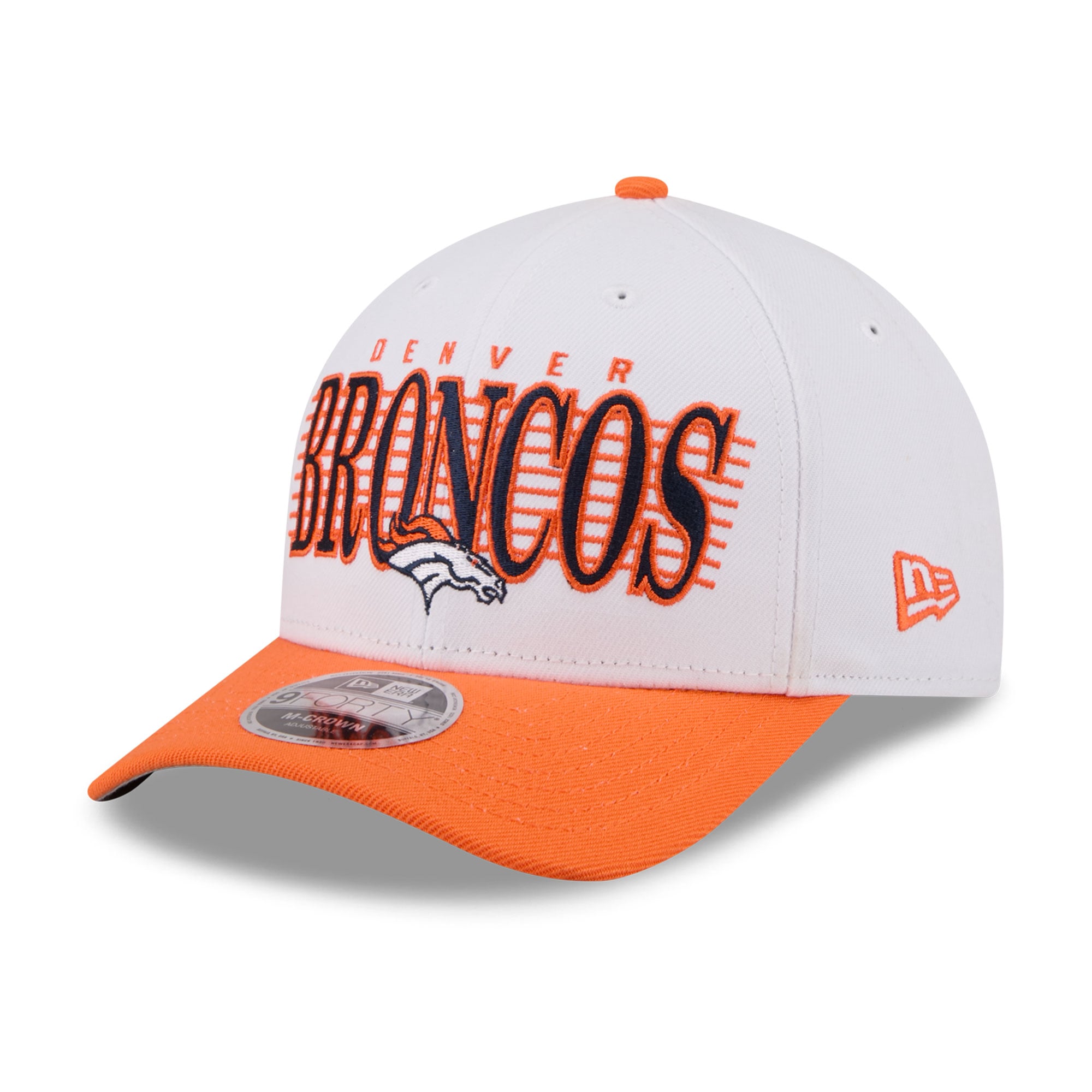 Casquette ajustable New Era blanche Denver Broncos Loyal 9FORTY M-Crown pour homme