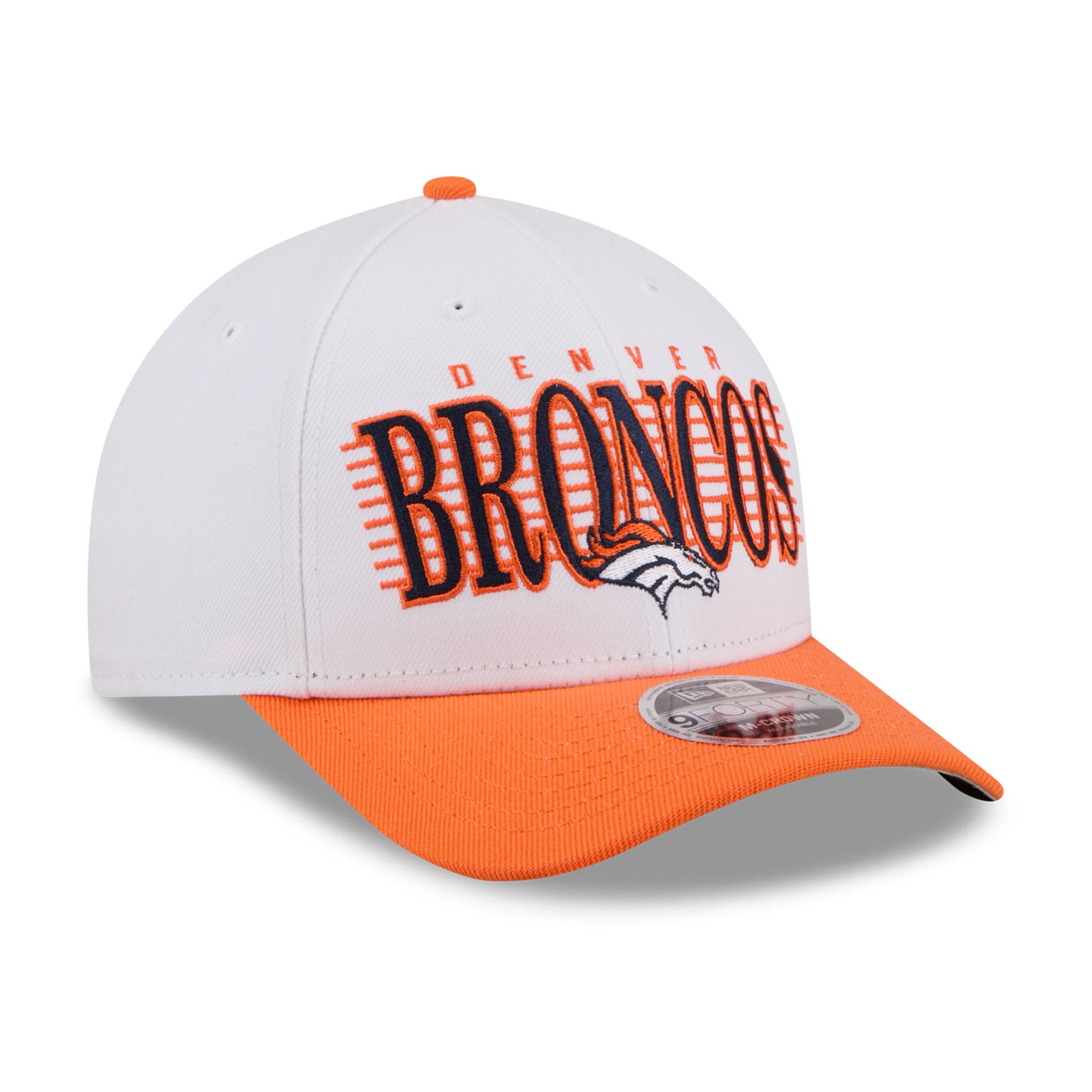 Casquette ajustable New Era blanche Denver Broncos Loyal 9FORTY M-Crown pour homme