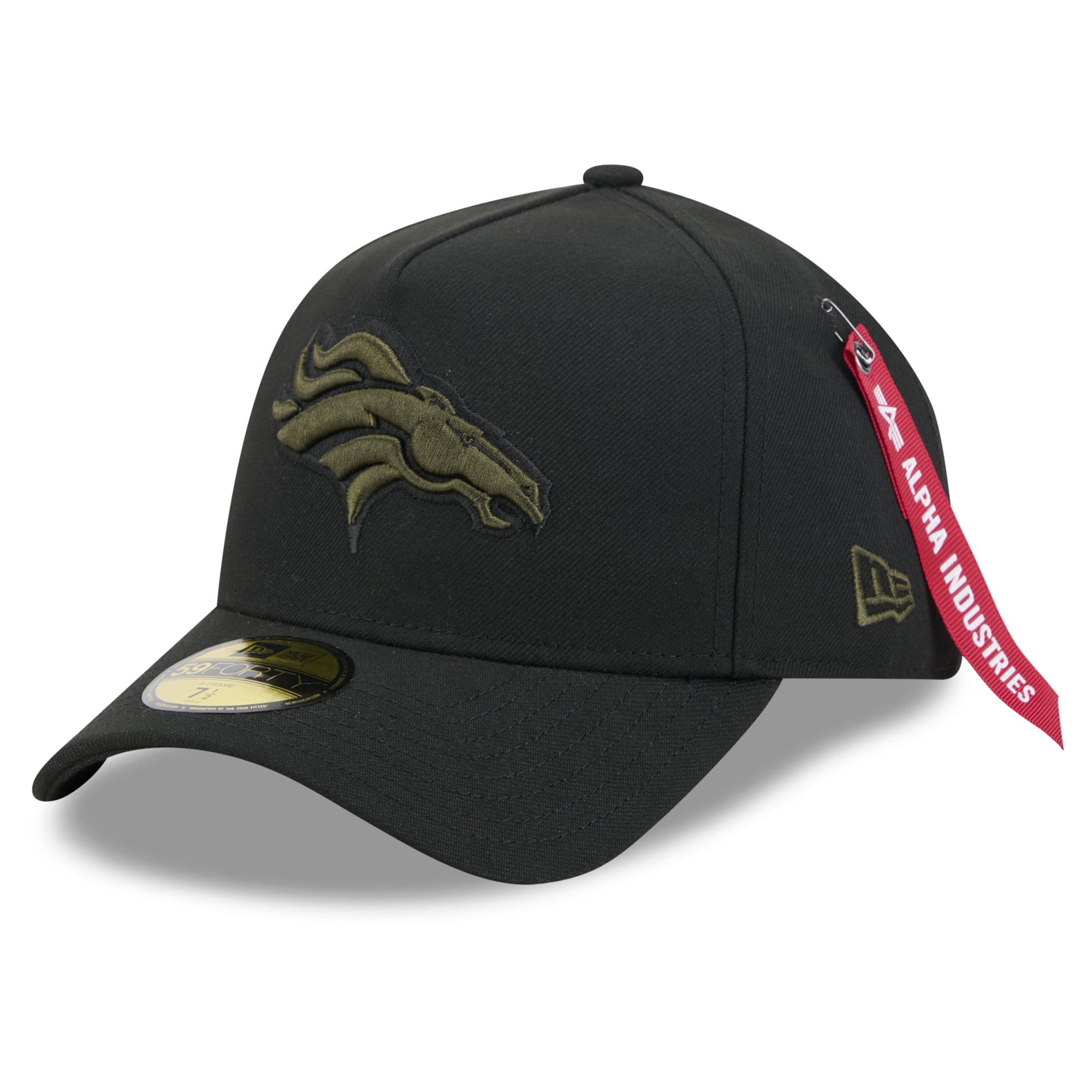 Casquette ajustée New Era x Alpha Industries noire Denver Broncos A-Frame 59FORTY pour homme