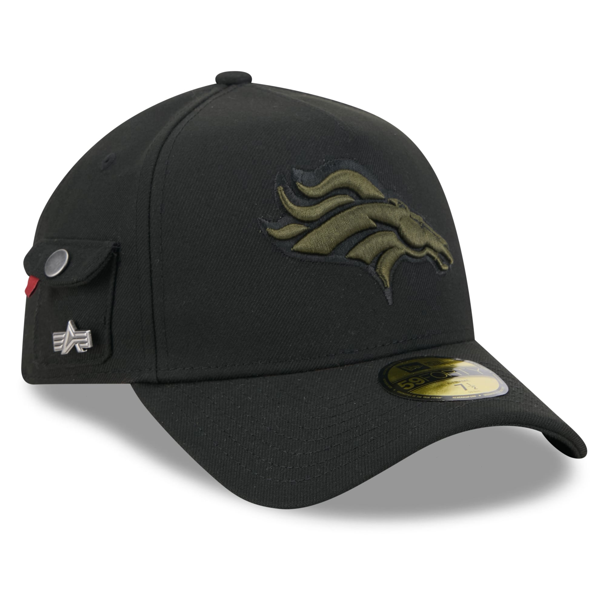 Casquette ajustée New Era x Alpha Industries noire Denver Broncos A-Frame 59FORTY pour homme