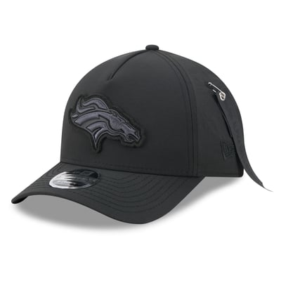Denver Broncos New Era x Alpha Industries A-Frame 9FORTY Adjustable Hat - Black