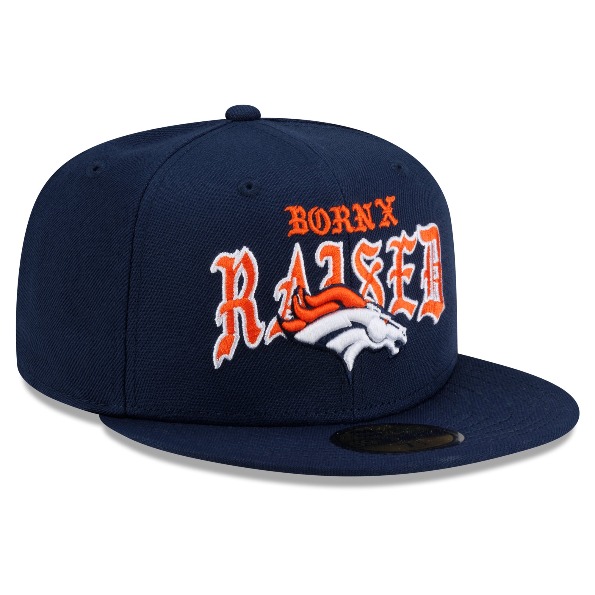 Casquette ajustée New Era x Born Raised bleu marine Denver Broncos 59FIFTY pour homme