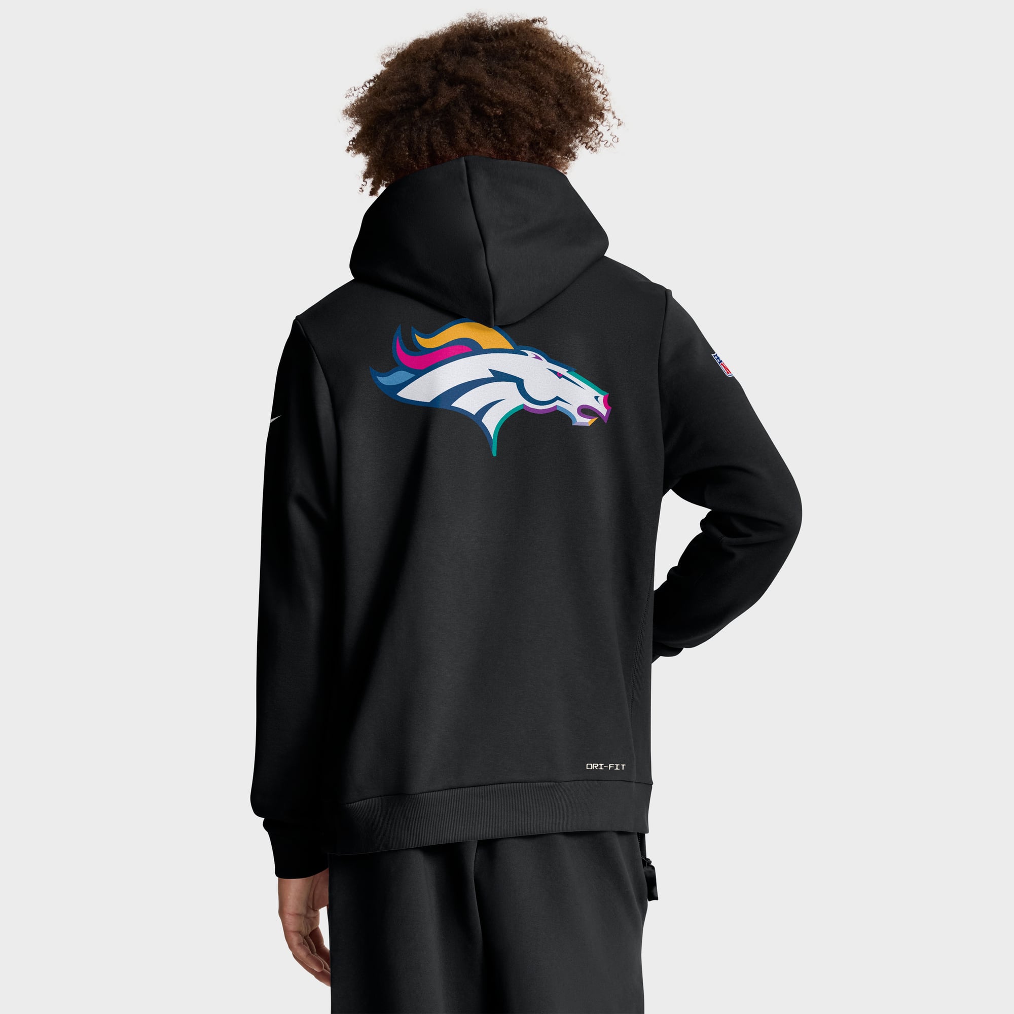 Men's Nike Black Denver Broncos 2025 NFL Crucial Catch Sideline Standard Issue Dri-FIT Hoodie