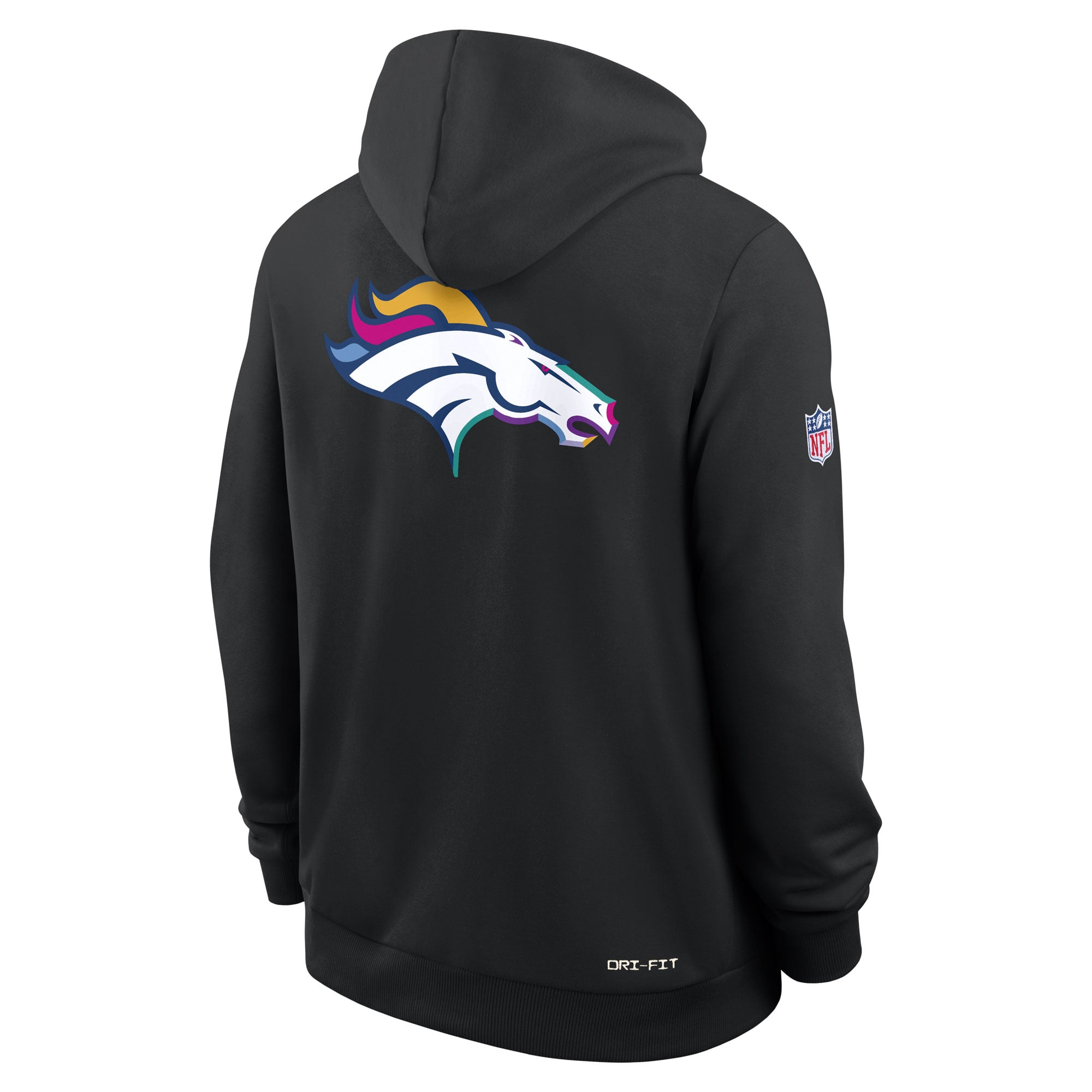 Men's Nike Black Denver Broncos 2025 NFL Crucial Catch Sideline Standard Issue Dri-FIT Hoodie