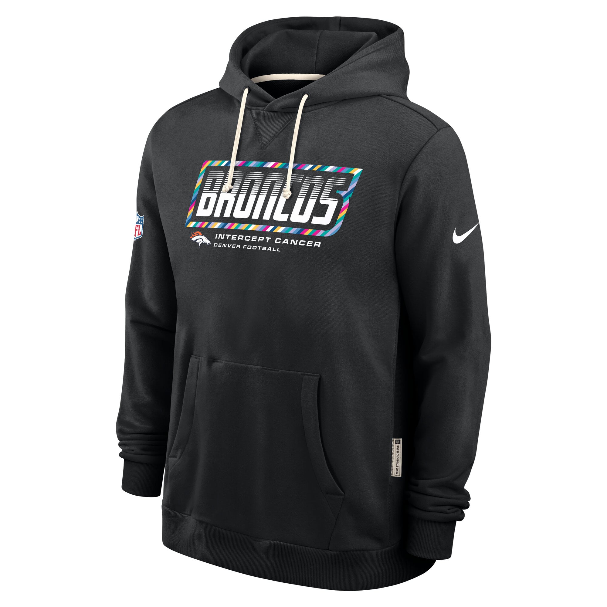 Men's Nike Denver Broncos 2026 NFL Crucial Catch Sideline Standard Issue Dri-FIT Pullover Hoodie