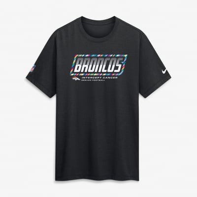 Denver Broncos Nike 2026 NFL Crucial Catch Tri-Blend Dri-FIT T-Shirt - Black
