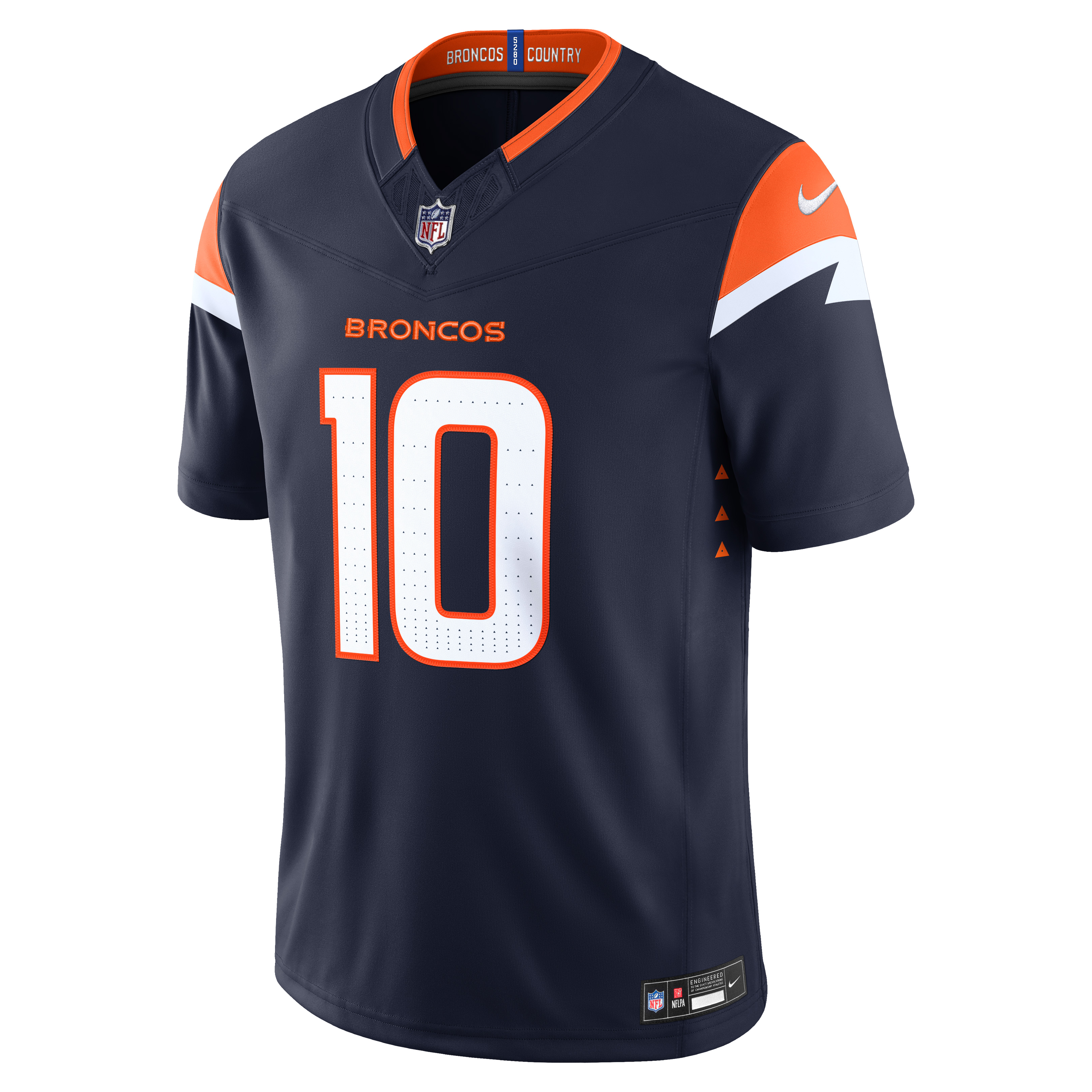 Men's Nike Bo Nix Orange Denver Broncos Alternate Mile High Collection 1977 Throwback Vapor F.U.S.E. Stitched Limited Jersey