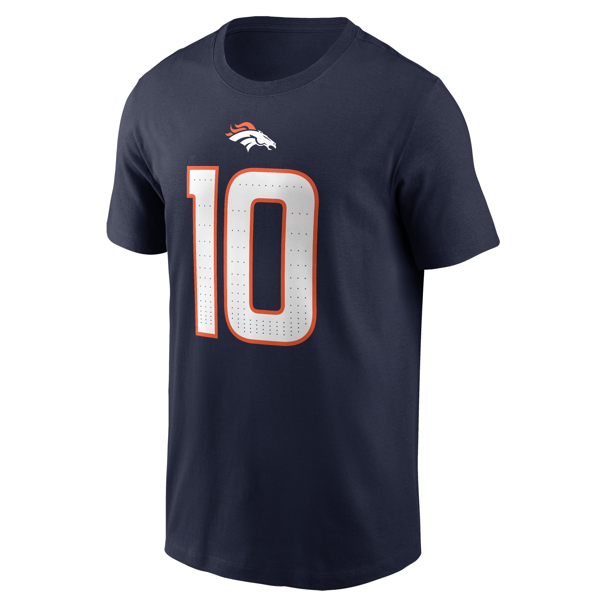T-shirt Nike Bo Nix orange Denver Broncos pour homme, avec nom et numéro
