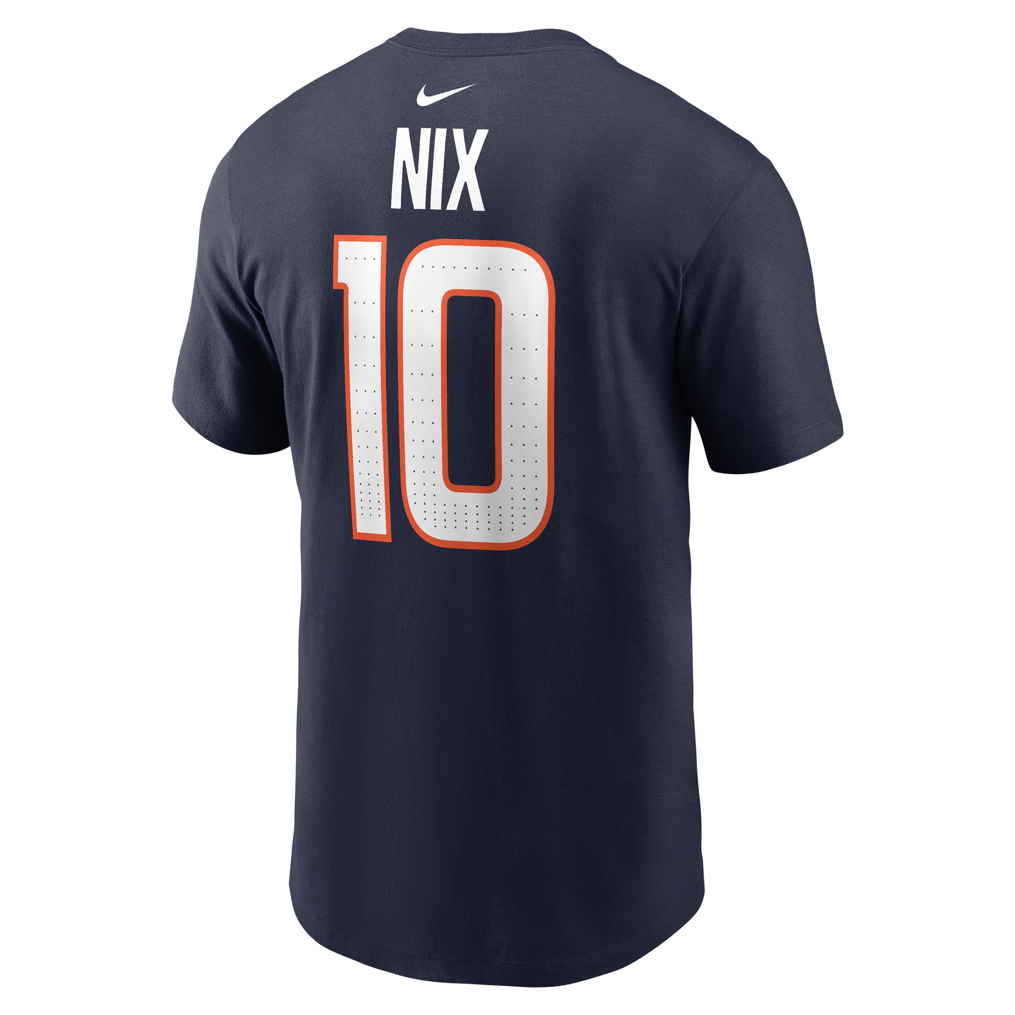 T-shirt Nike Bo Nix orange Denver Broncos pour homme, avec nom et numéro