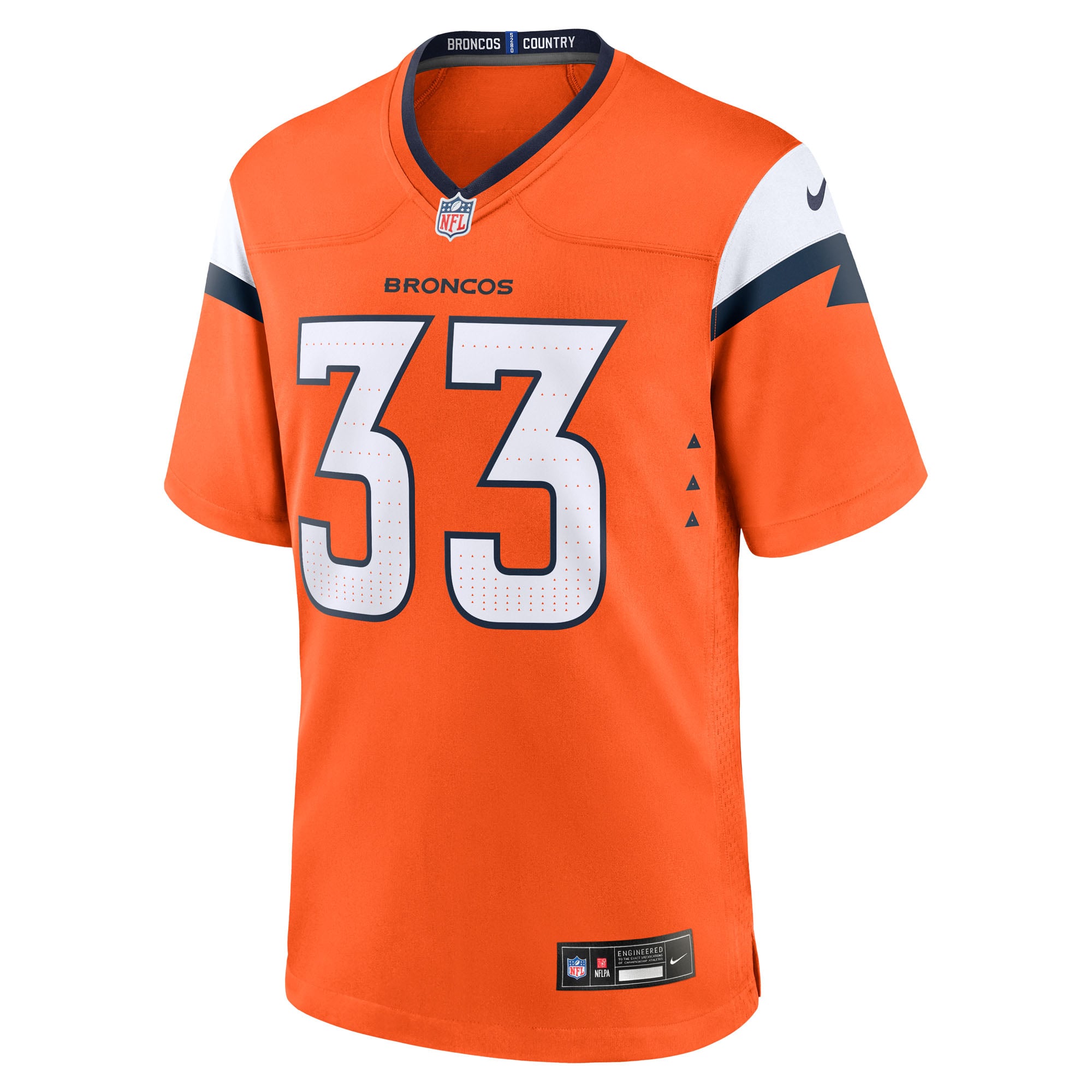 Maillot de match Nike Brent Austin orange des Denver Broncos pour homme