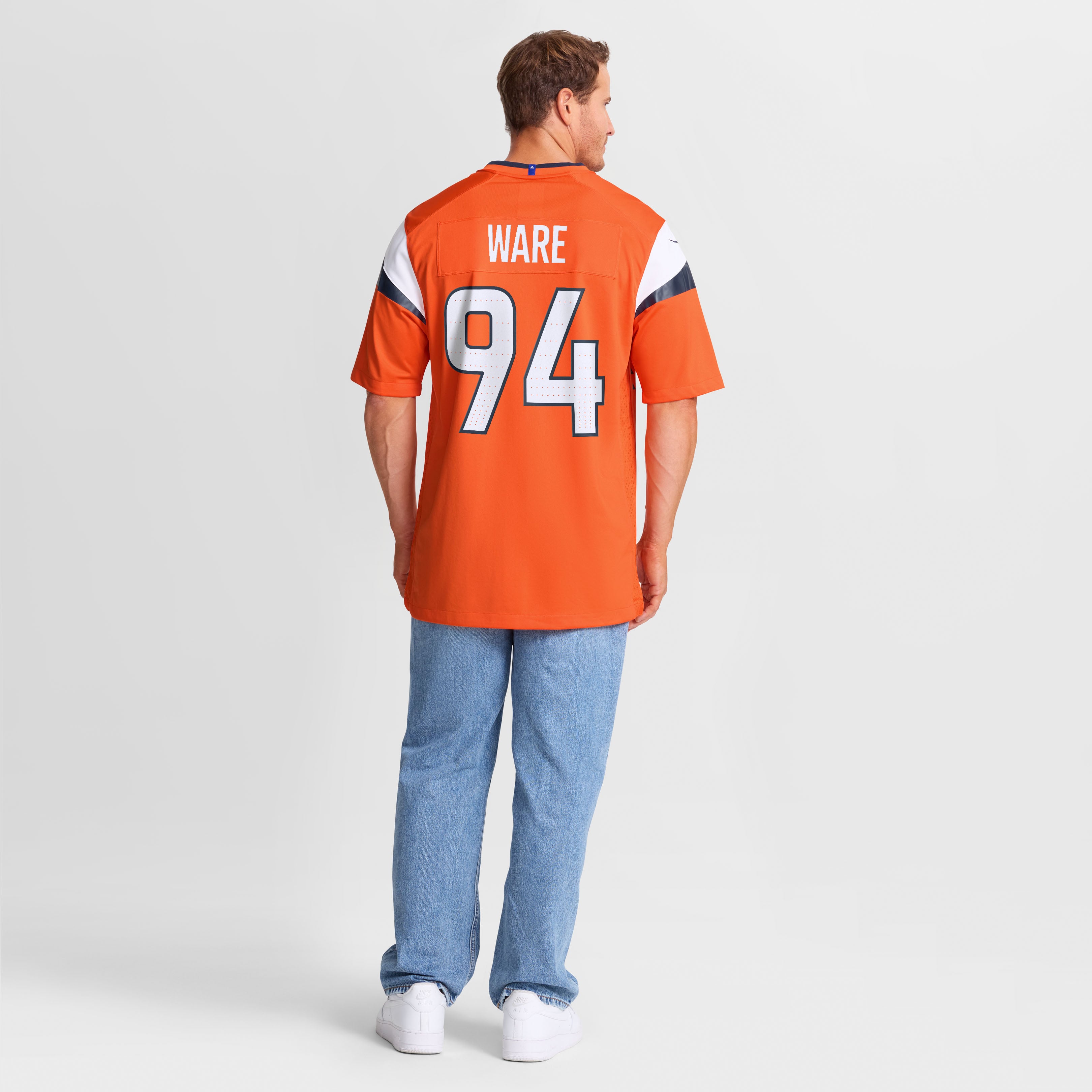 Maillot de match retiré l'équipe Nike DeMarcus Ware orange des Broncos Denver pour homme