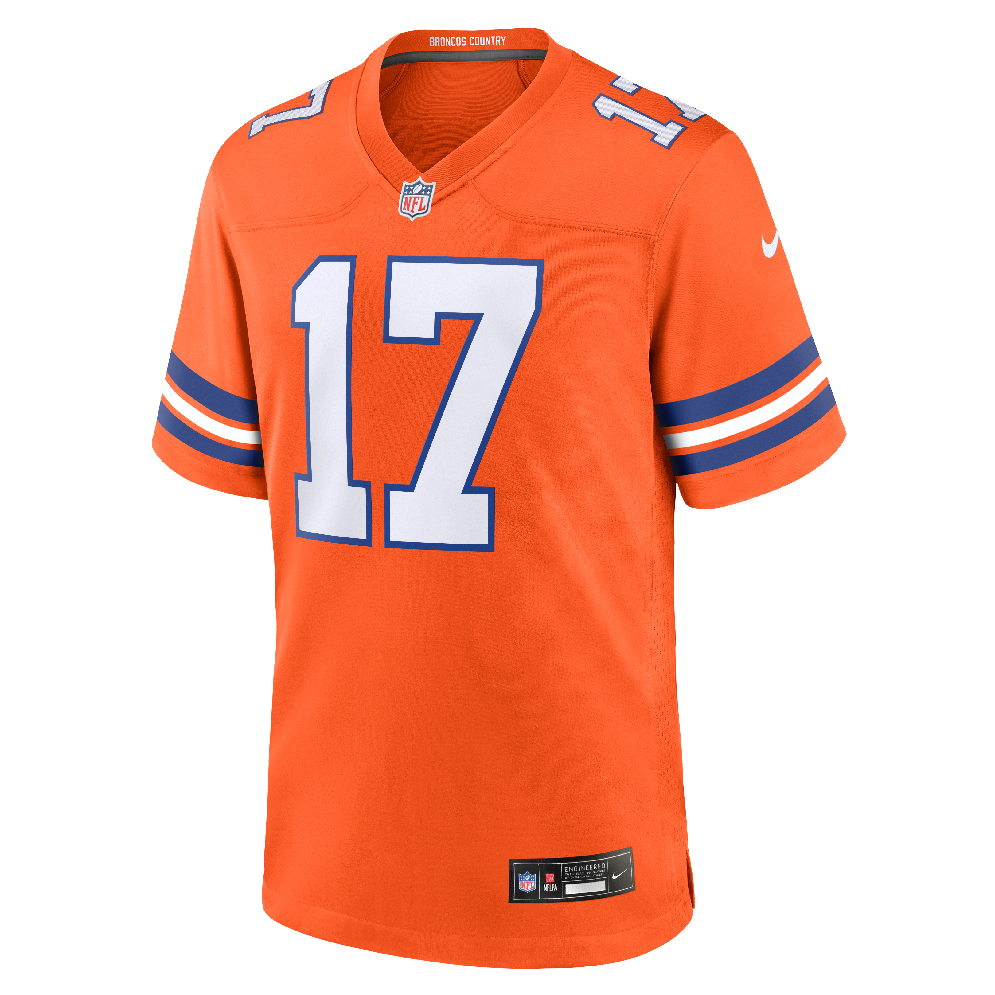 Maillot de match Nike Jaylen Waddle orange des Denver Broncos pour homme
