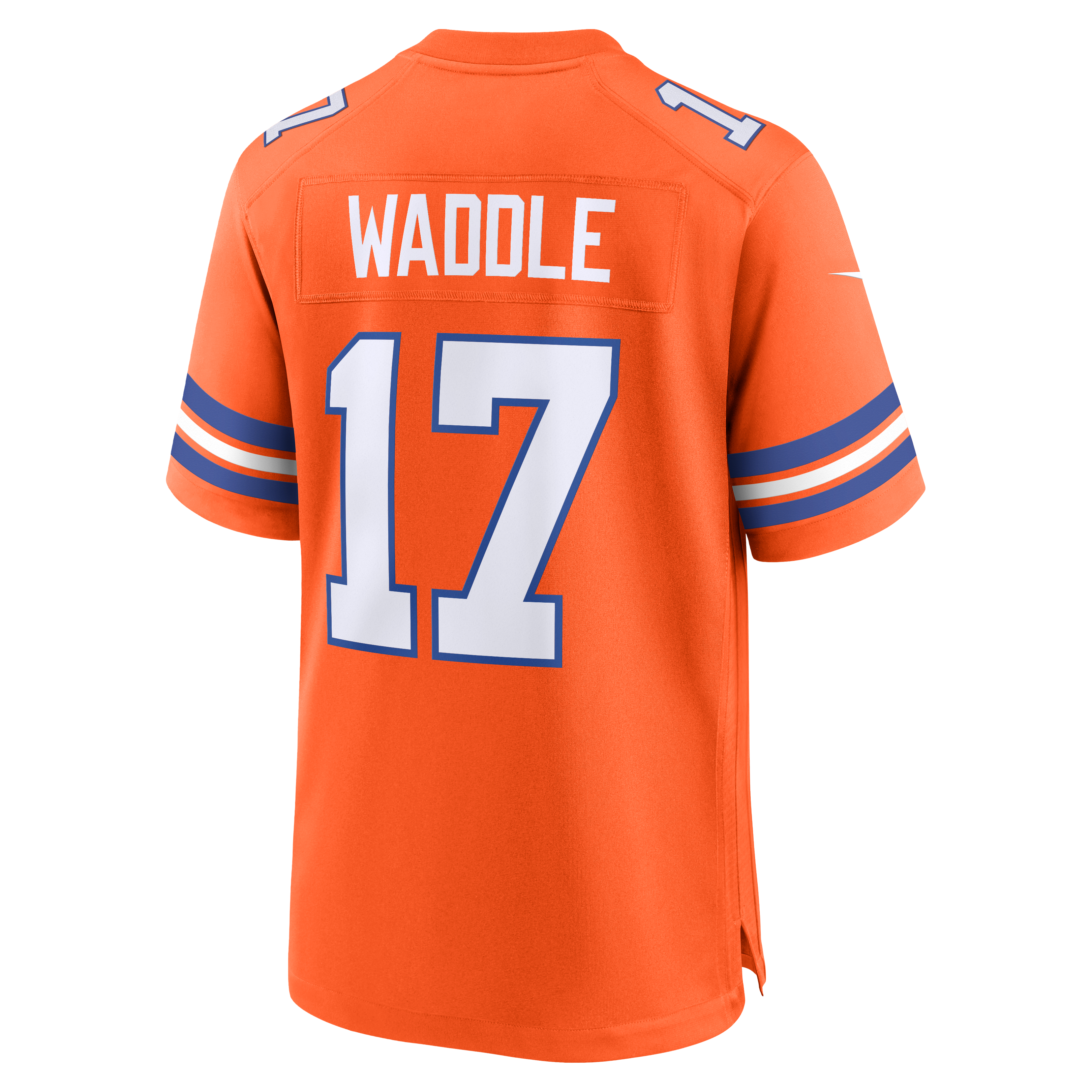 Maillot de match Nike Jaylen Waddle orange des Denver Broncos pour homme