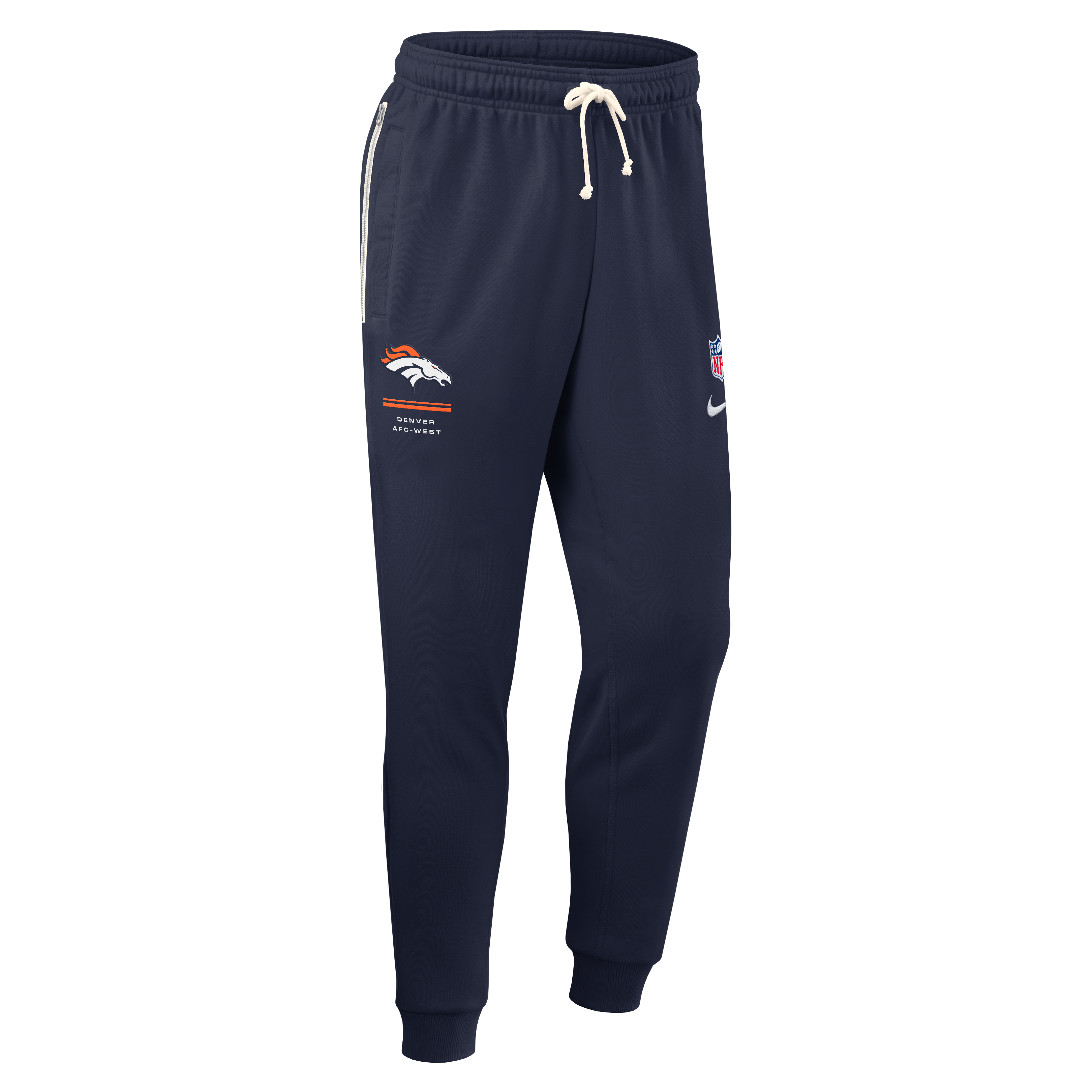 Men's Nike Navy Denver Broncos Sideline Standard Issue Touchback Kick Dri-FIT Taper Pants