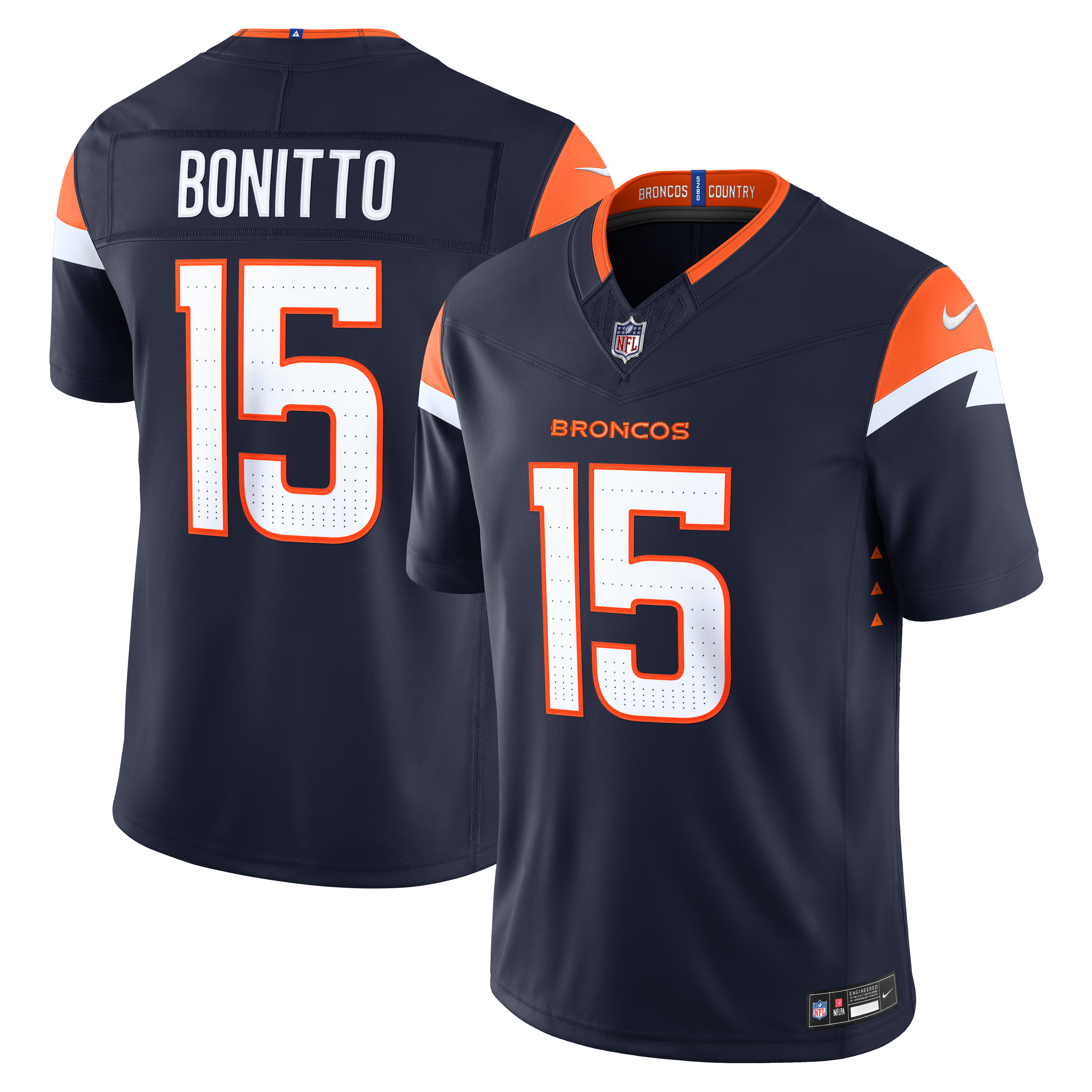 Men's Nike Nik Bonitto Orange Denver Broncos Alternate Mile High Collection 1977 Throwback Vapor F.U.S.E. Stitched Limited Jersey
