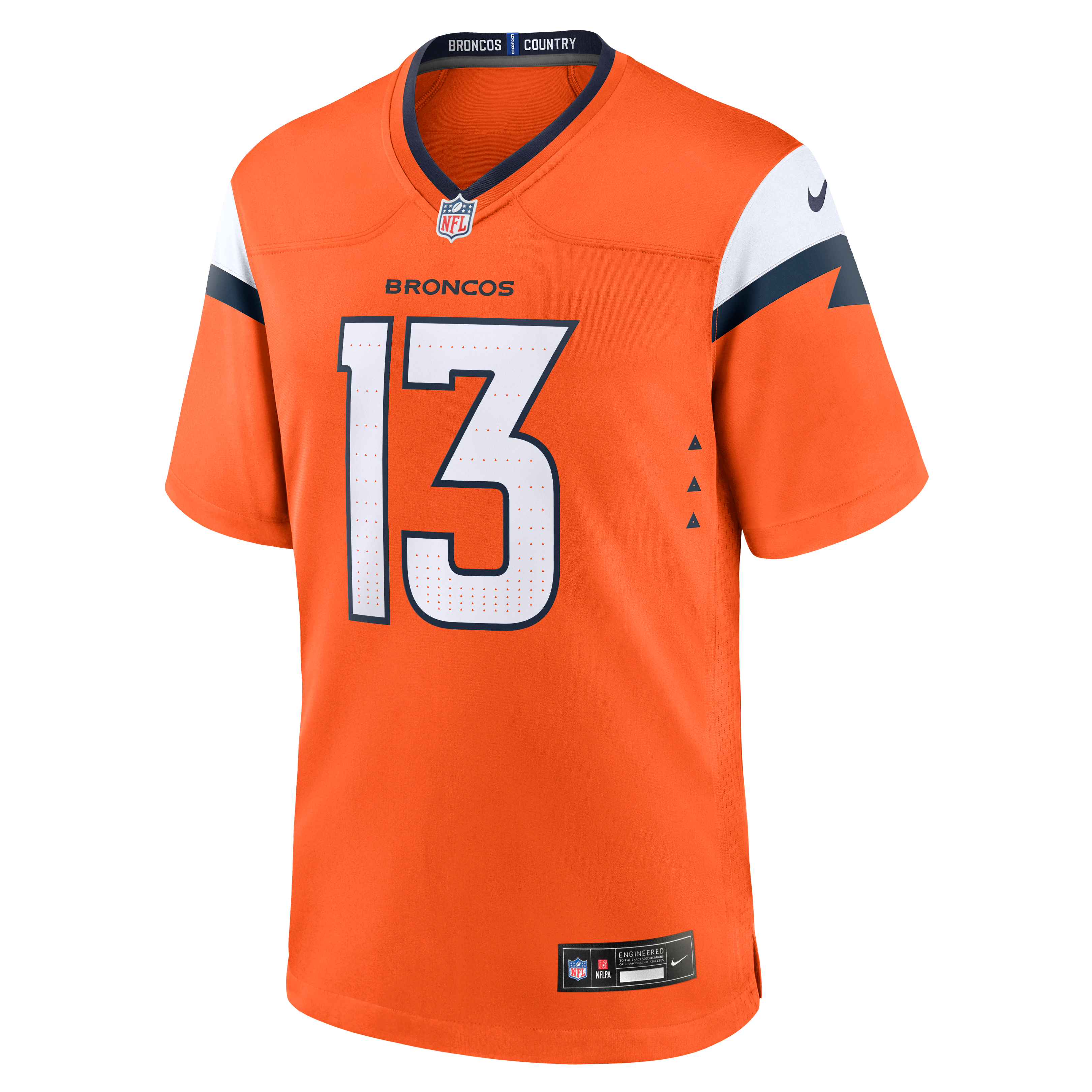 Maillot de match Nike Pat Bryant orange des Broncos Denver pour homme